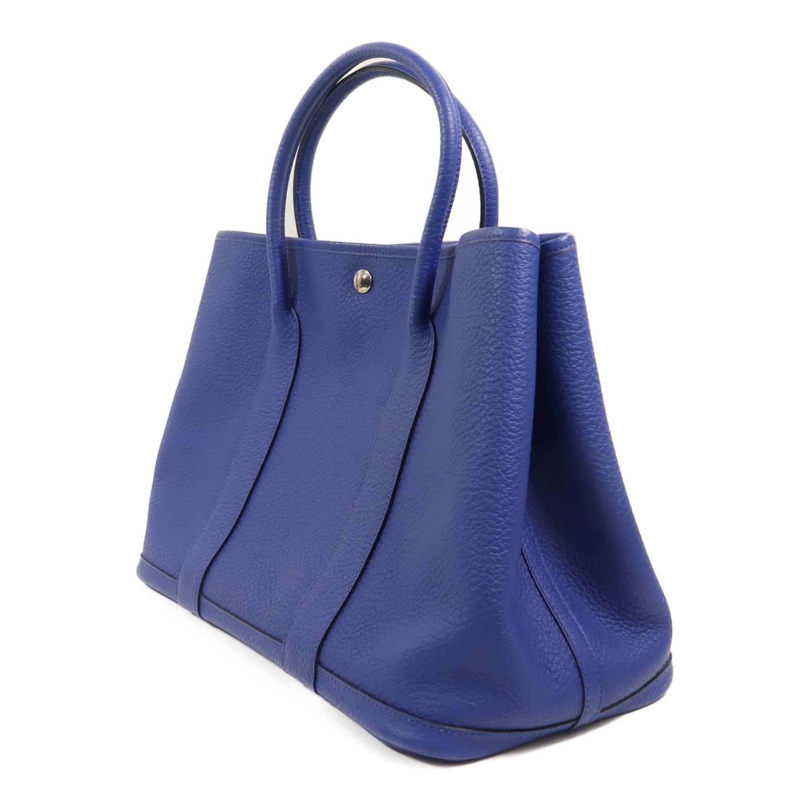 HERMES Negonda皮革Garden Party PM手挽袋Blue Electric