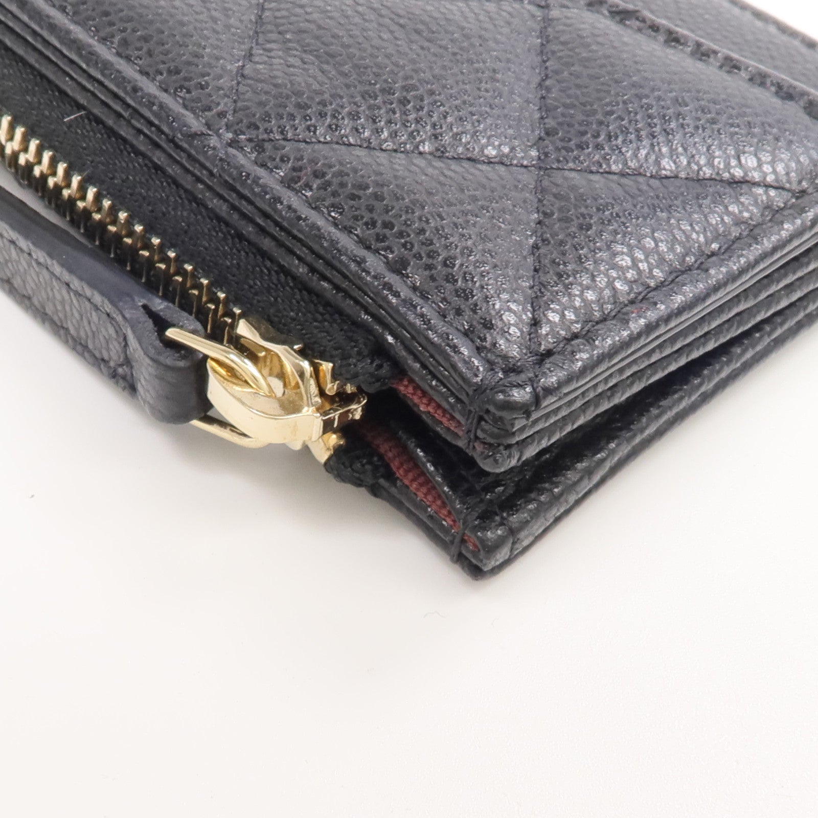 CHANEL 牛皮皮革Classic Zipped Card Holder金扣卡片套