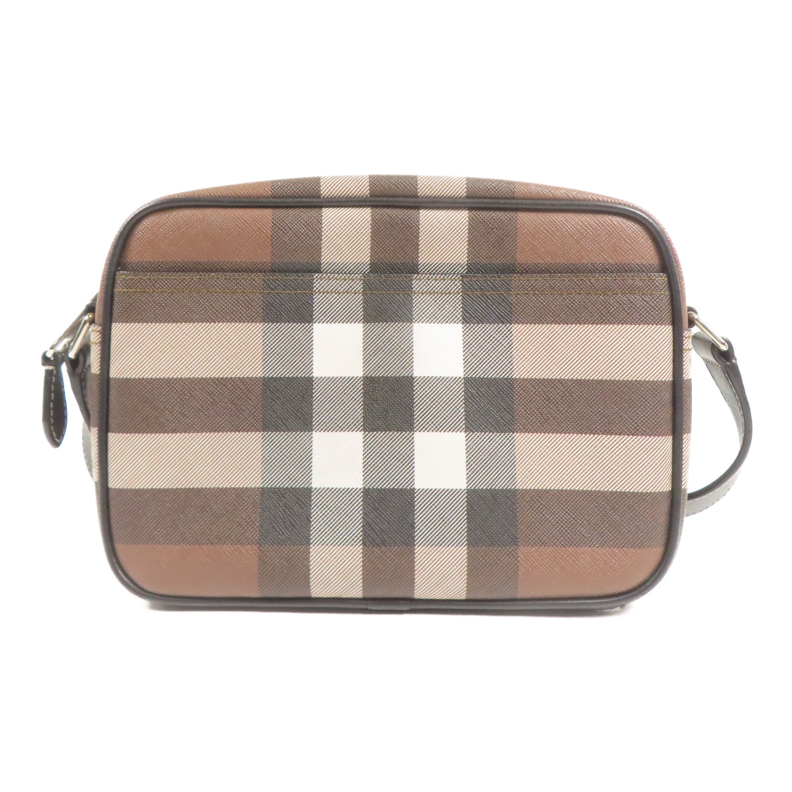 BURBERRY 塗層帆布Shoulder Bag銀扣肩背袋