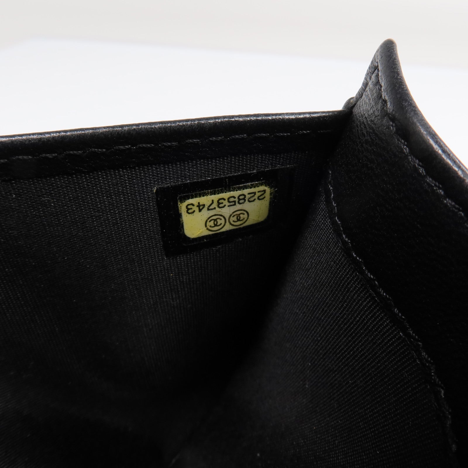 CHANEL 羊皮皮革Boy Long Wallet金扣長錢包