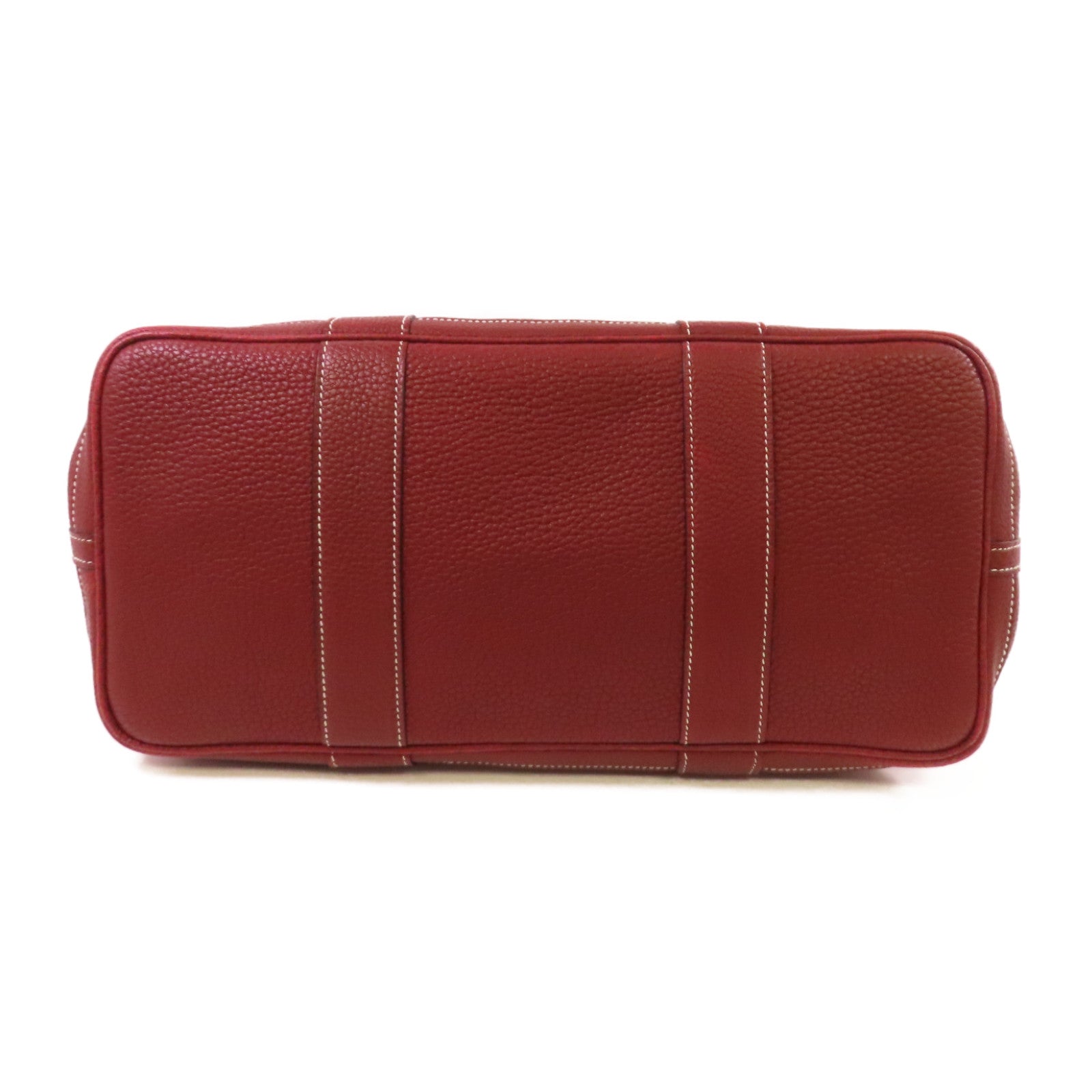 HERMES Negonda皮革Garden Party PM Tote Bag銀扣手挽袋55 Rouge H/愛馬仕紅色