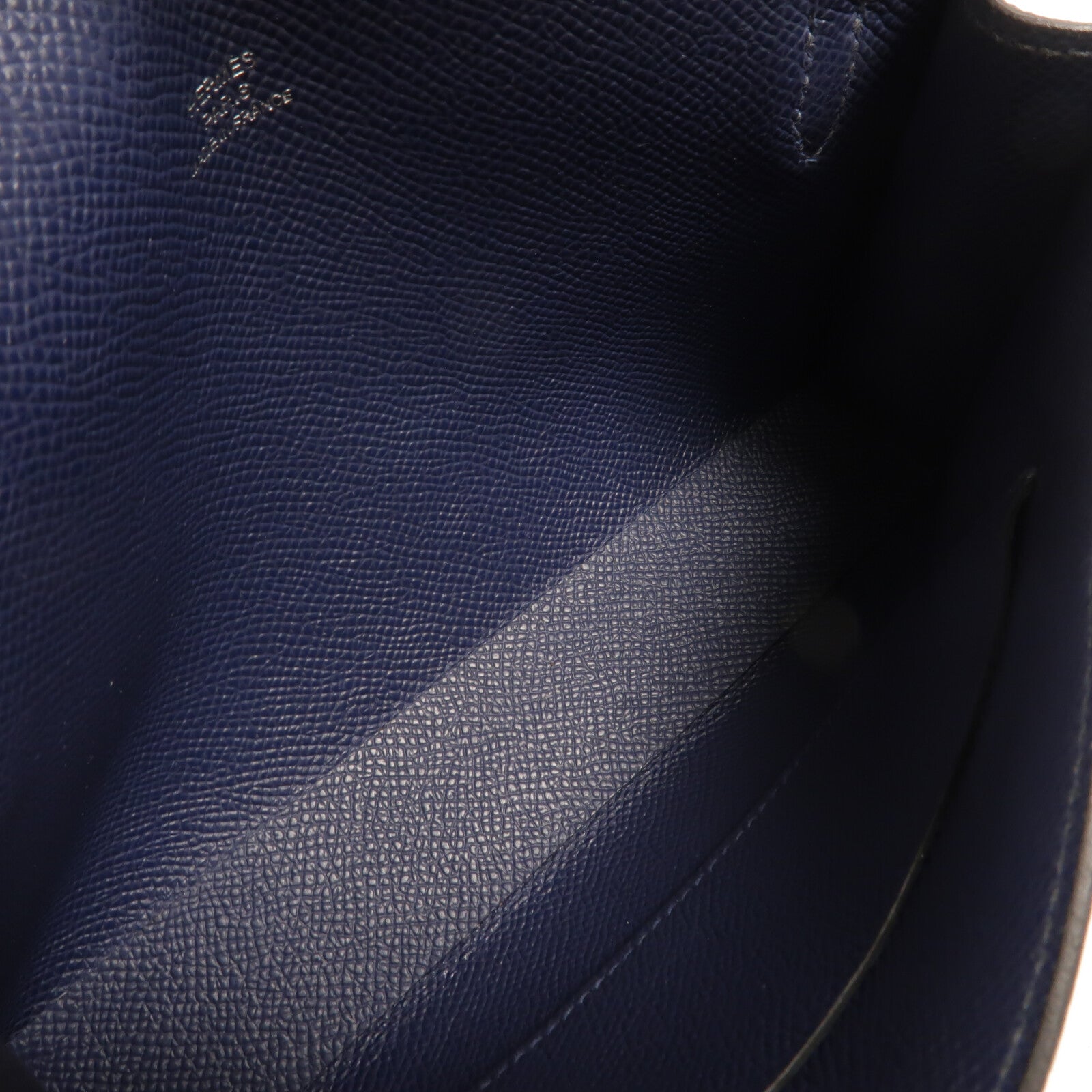 HERMES Epsom皮革Hermesnap Wallet Bag肩背袋Bleu Navy