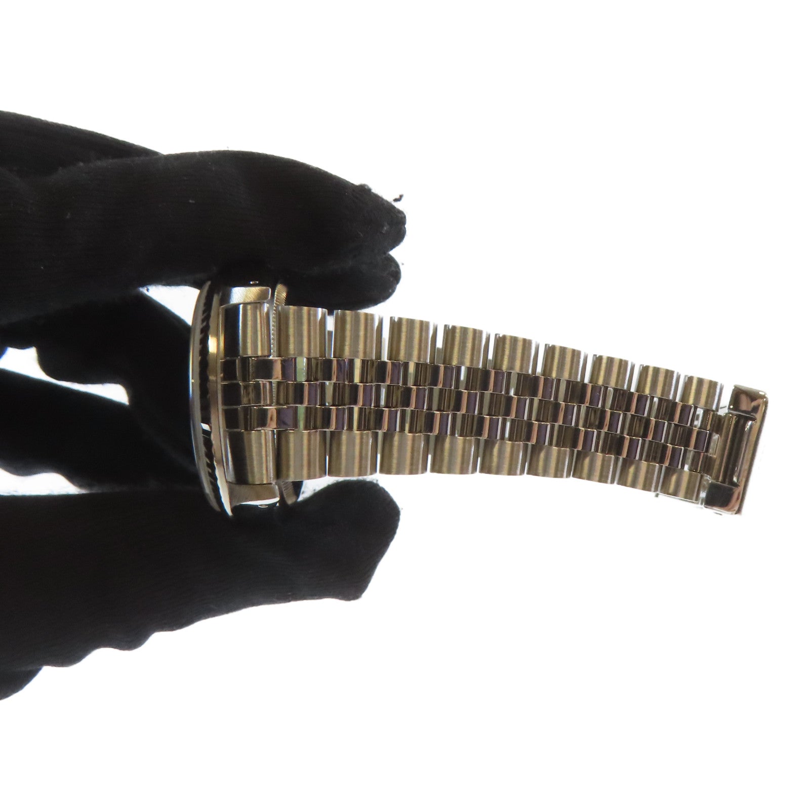 ROLEX Datejust 18K白金/不鏽鋼手錶自動機芯白色#19.5cm