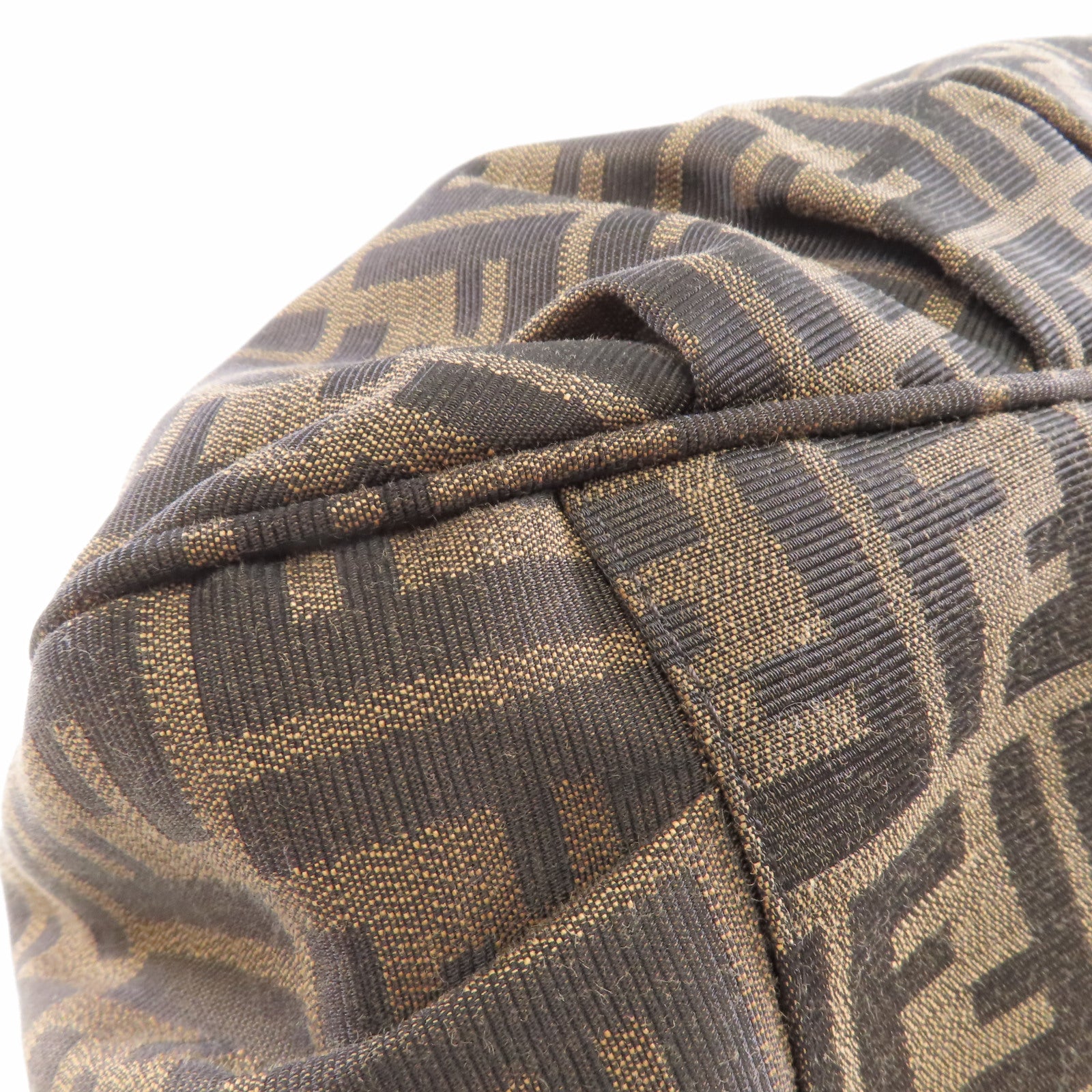 FENDI 帆布Shoulder Bag金扣肩背袋啡色
