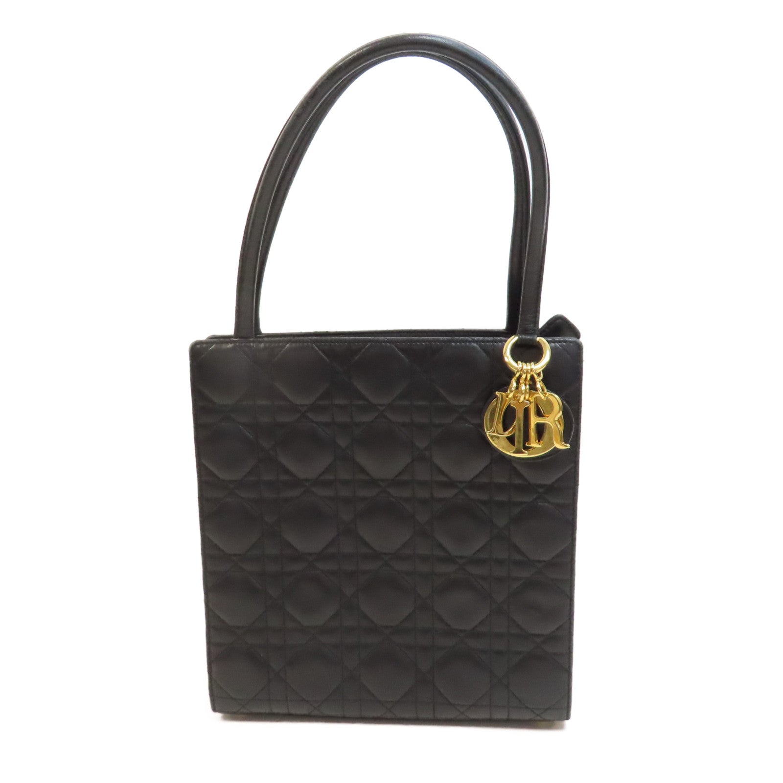 Dior 牛皮皮革Hand Bag金扣手挽袋黑色