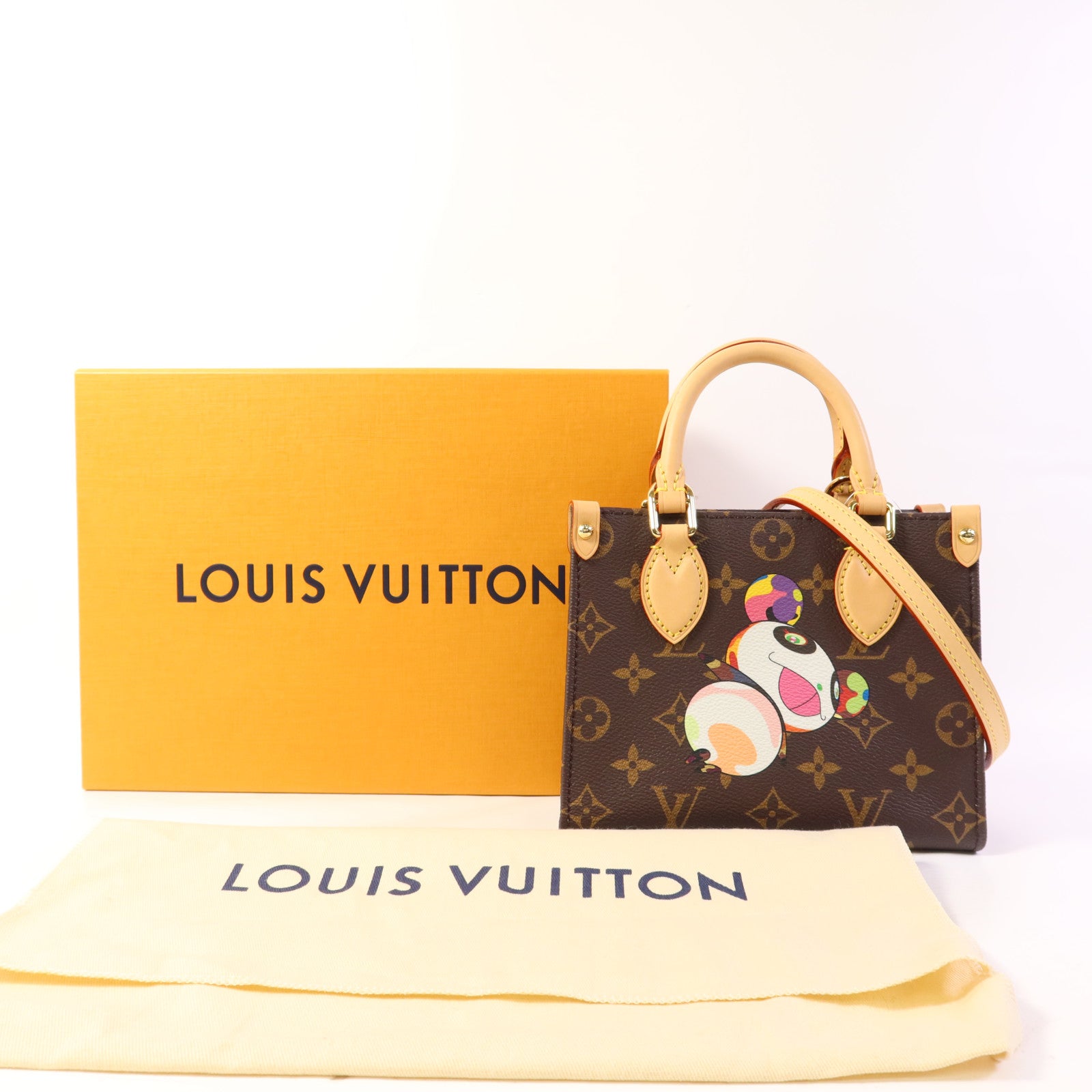 LOUIS VUITTON Monogram LV x TM On The Go BB金扣手挽肩背兩用袋