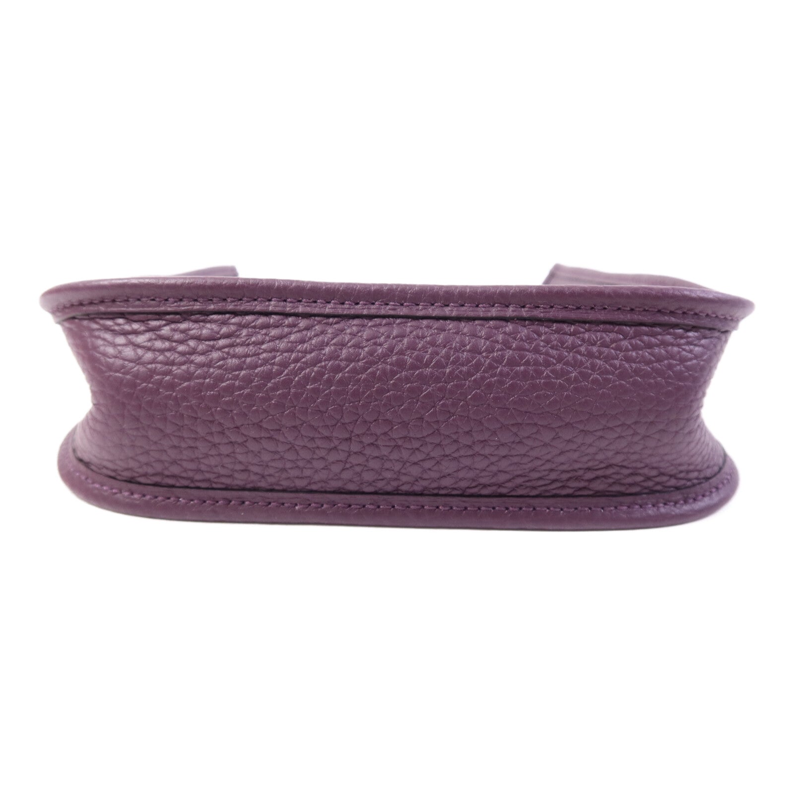 HERMES Clemence皮革Evelyne TPM金扣肩背袋Cassis/Rouge Grenat