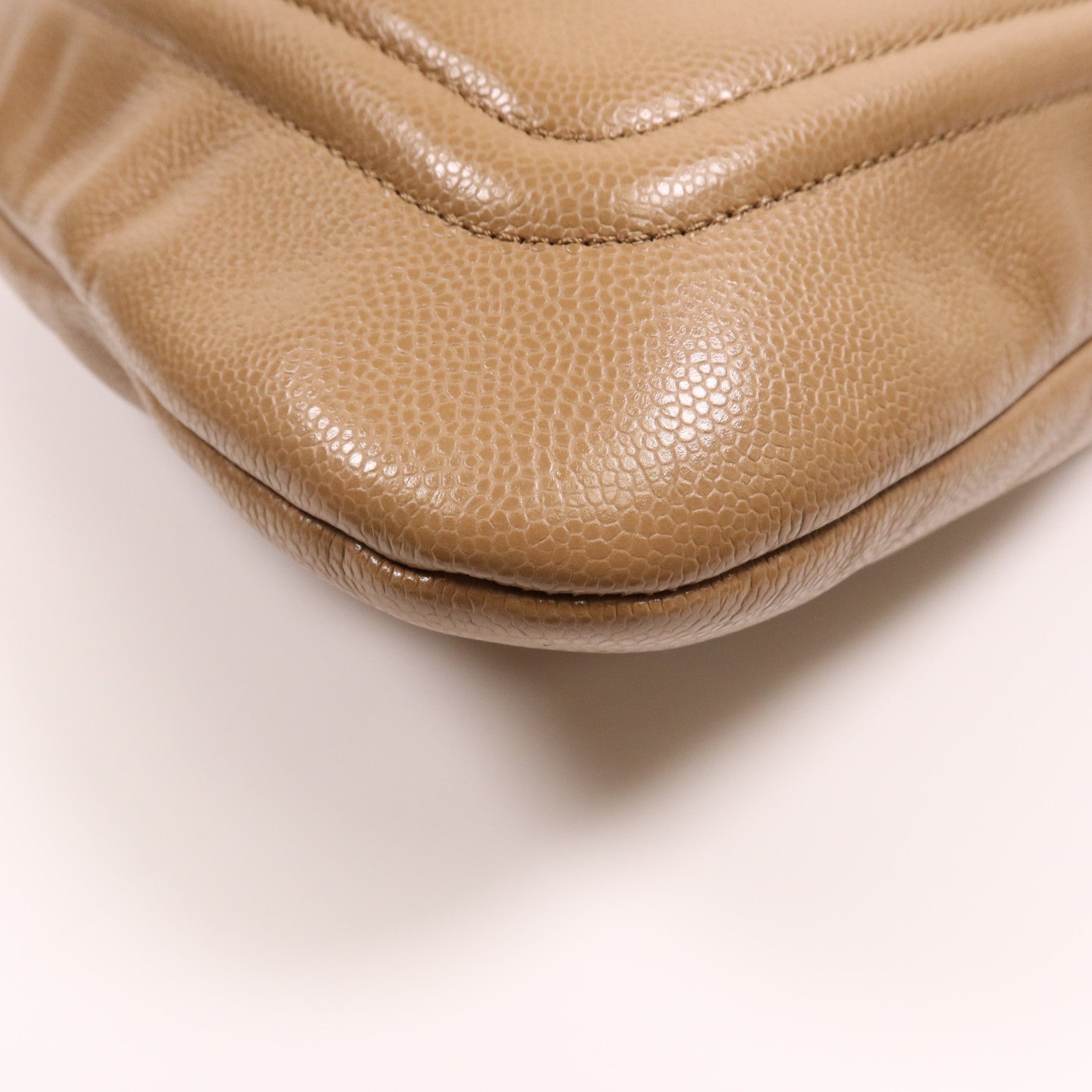 CHANEL 牛皮皮革Timeless Pleated Chain Tote銀扣肩背袋