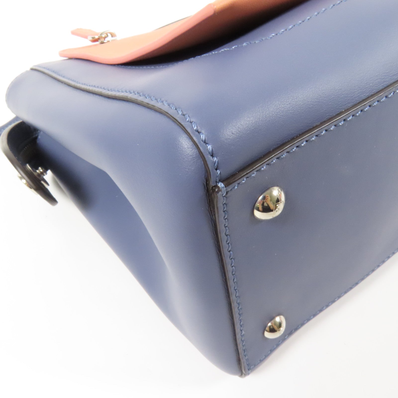 FENDI 牛皮皮革Dotcom銀扣手挽肩背兩用袋