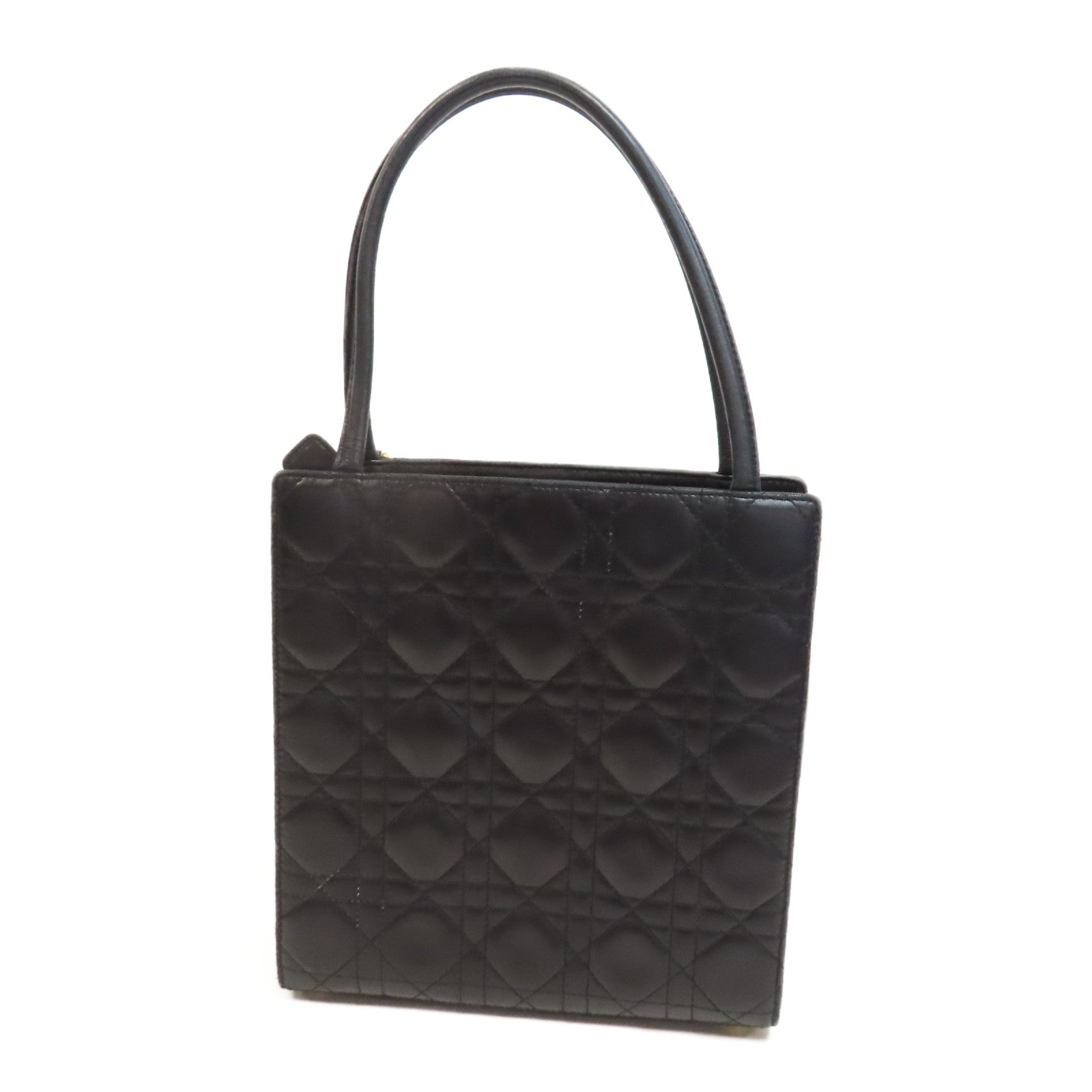Dior 牛皮皮革Hand Bag金扣手挽袋黑色