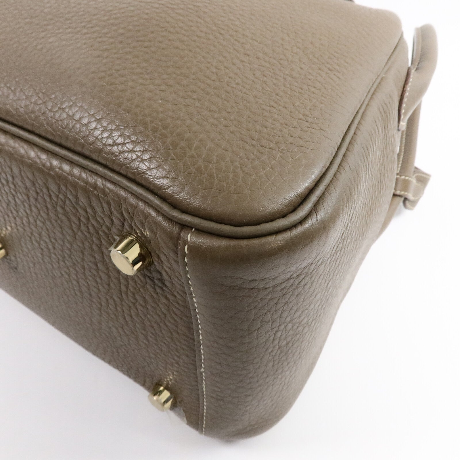 HERMES Clemence皮革Lindy 26手挽肩背兩用袋Etoupe