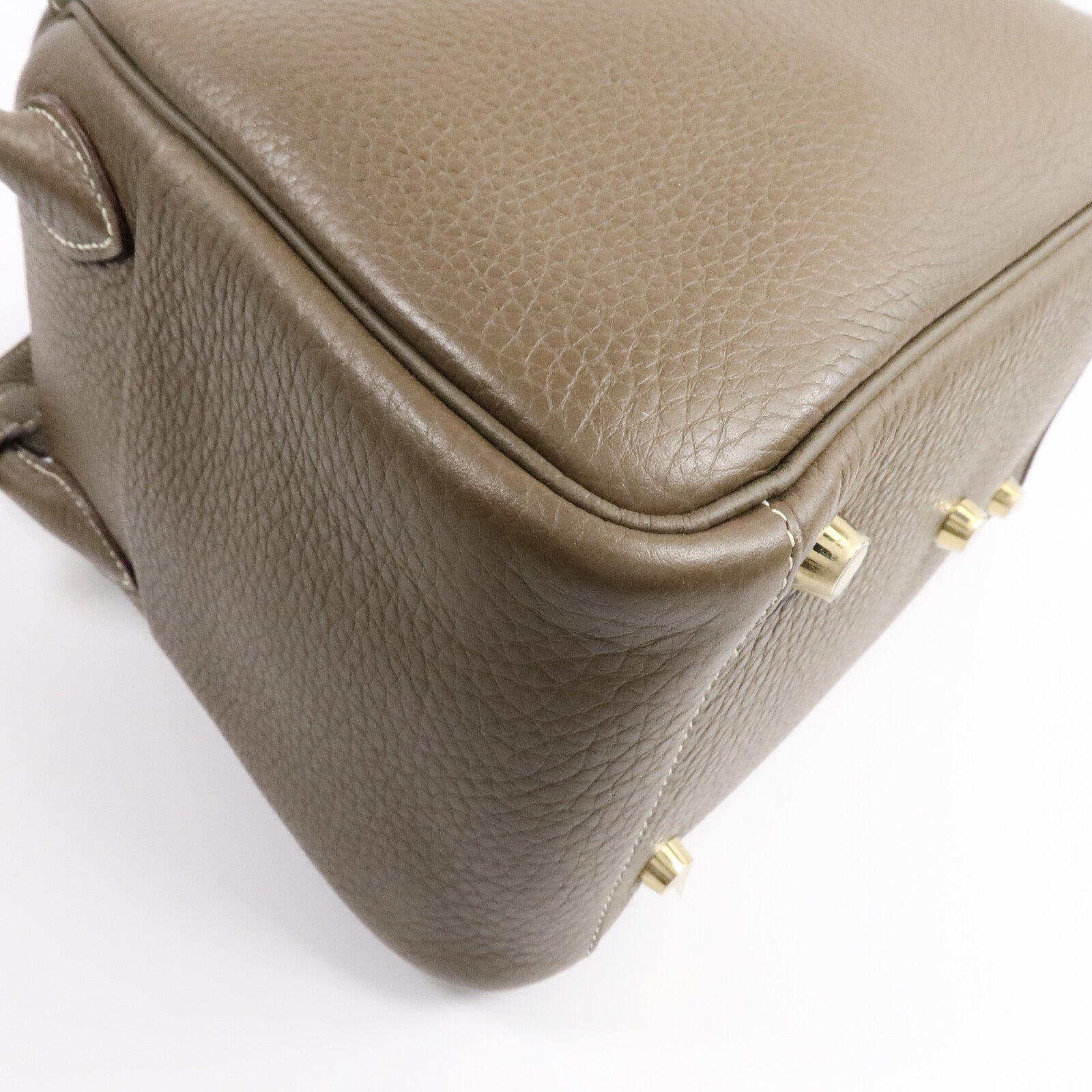 HERMES Clemence皮革Lindy 26手挽肩背兩用袋Etoupe