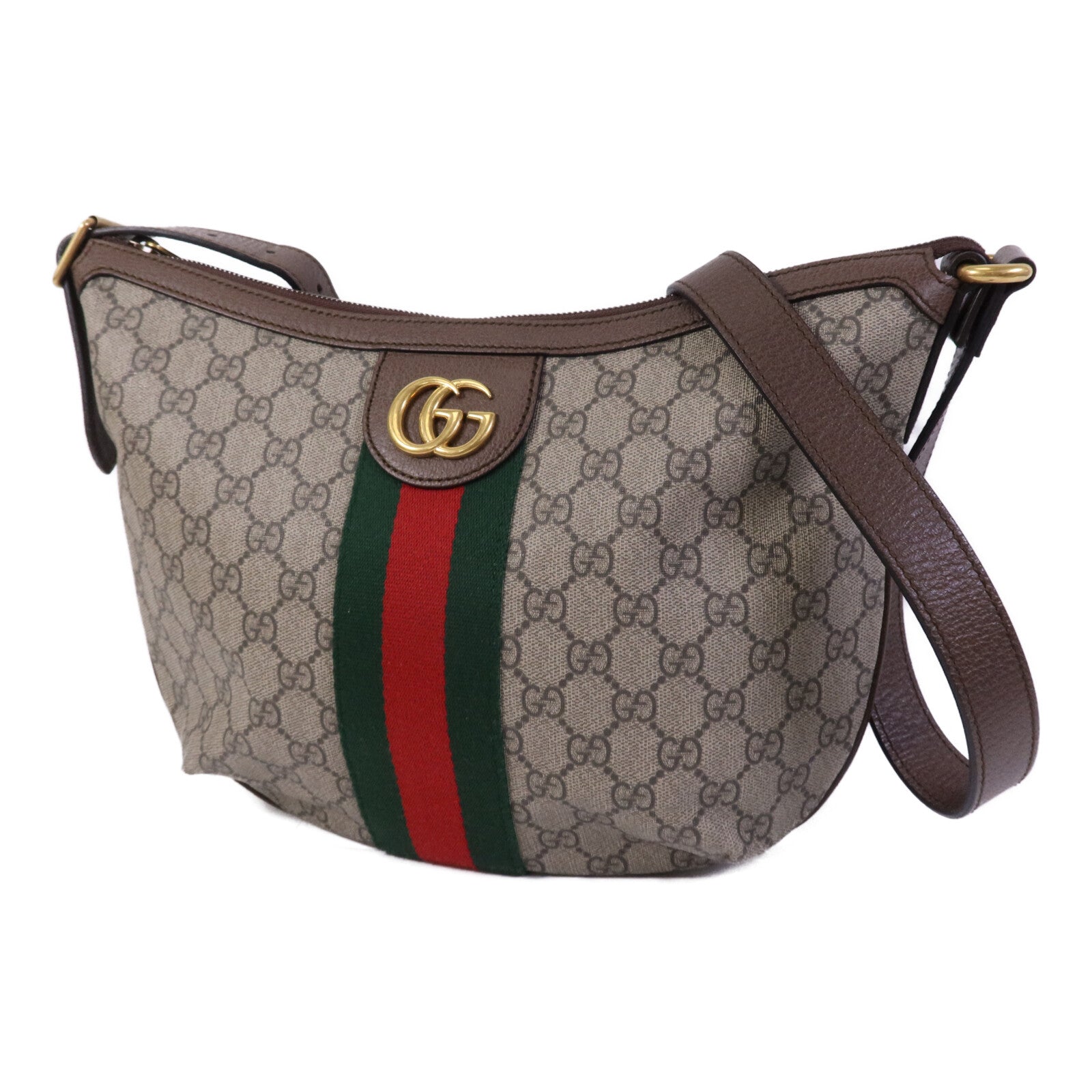 GUCCI 塗層帆布Ophidia金扣肩背袋