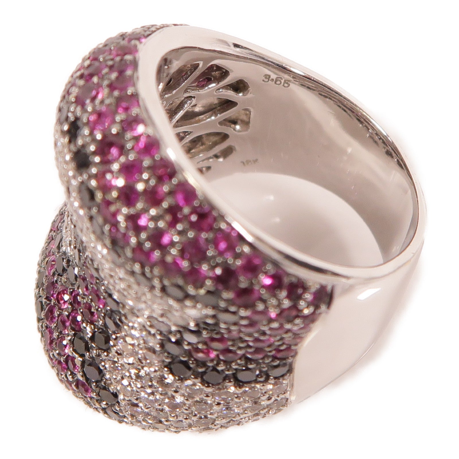 JEWELRY 18K白金Diamond Ring3.65ct鑽石/2.22ct鑽石戒指US#7.75