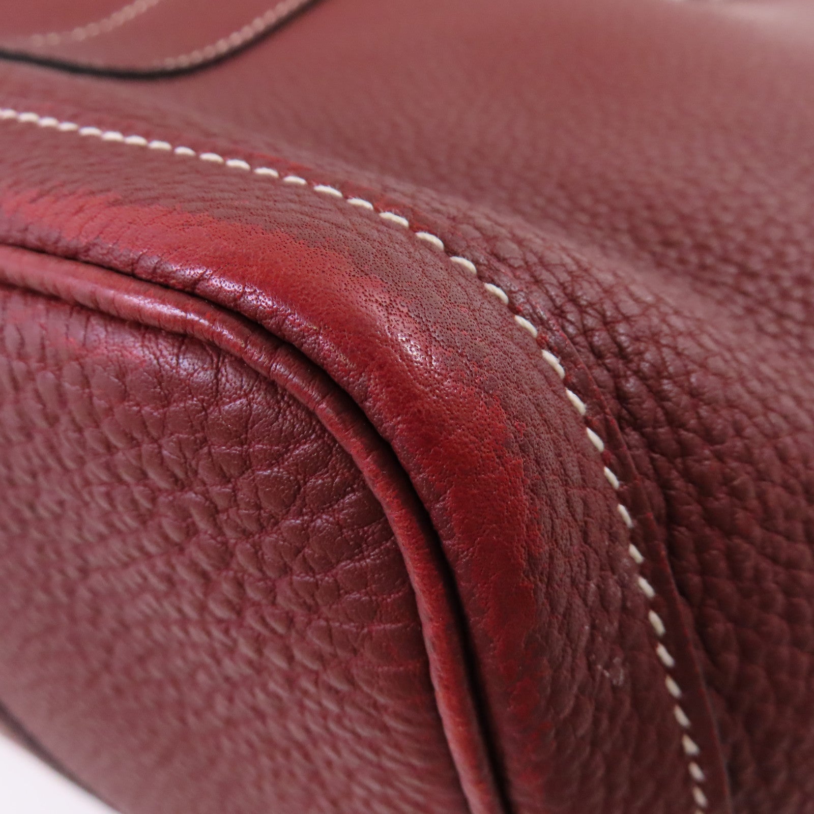 HERMES Negonda皮革Garden Party PM Tote Bag銀扣手挽袋55 Rouge H/愛馬仕紅色