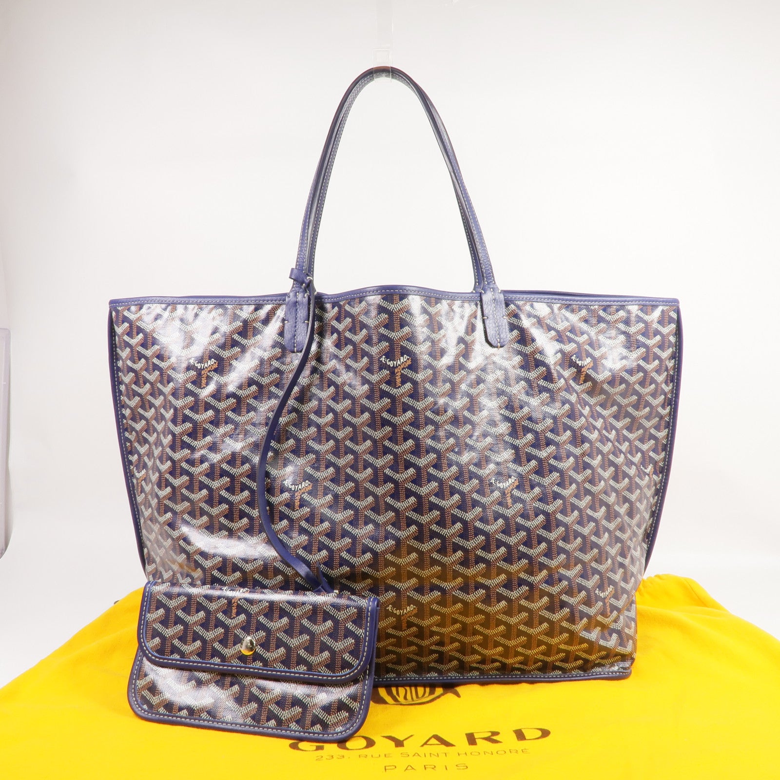 GOYARD 塗層帆布Anjou GM銀扣手挽袋