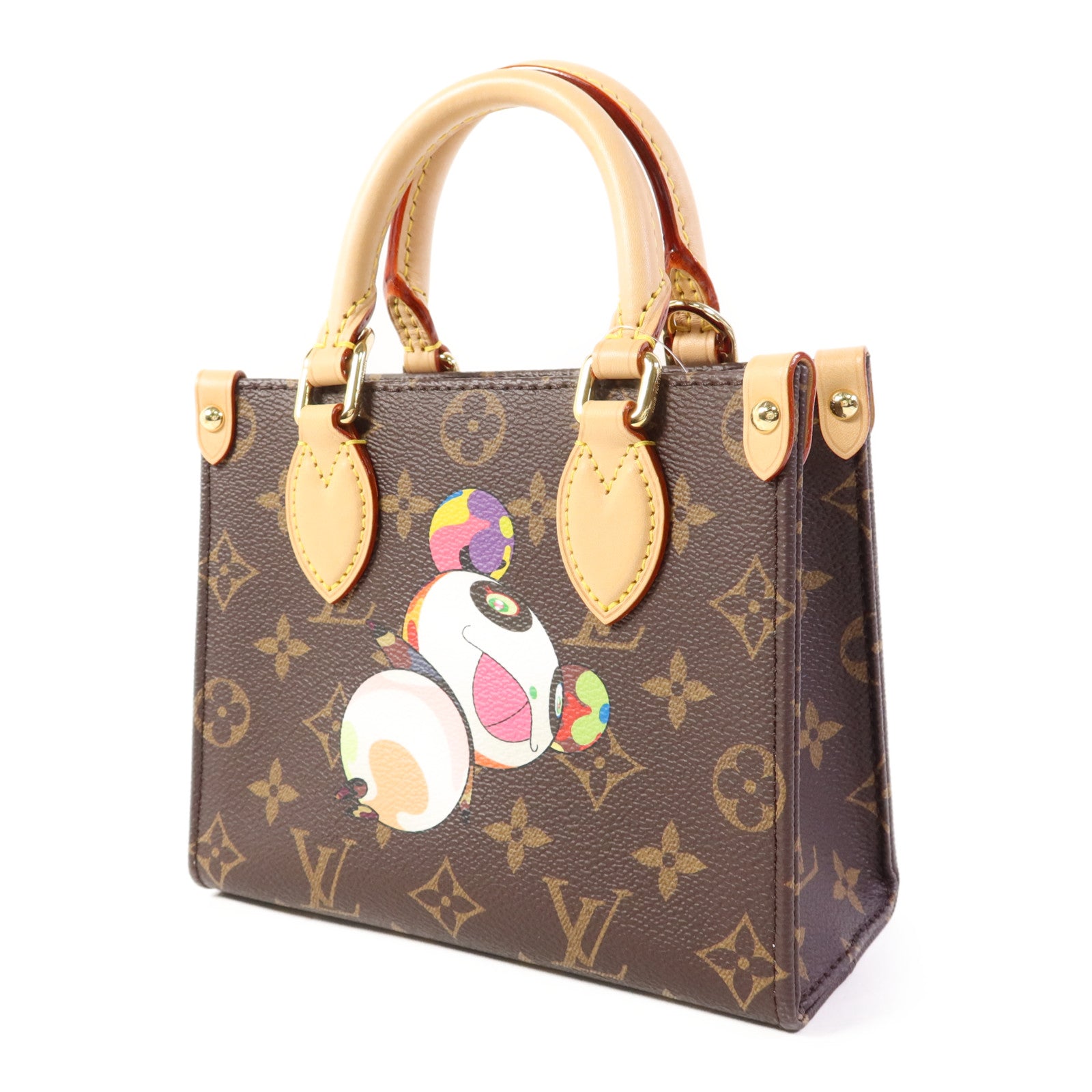 LOUIS VUITTON Monogram LV x TM On The Go BB金扣手挽肩背兩用袋