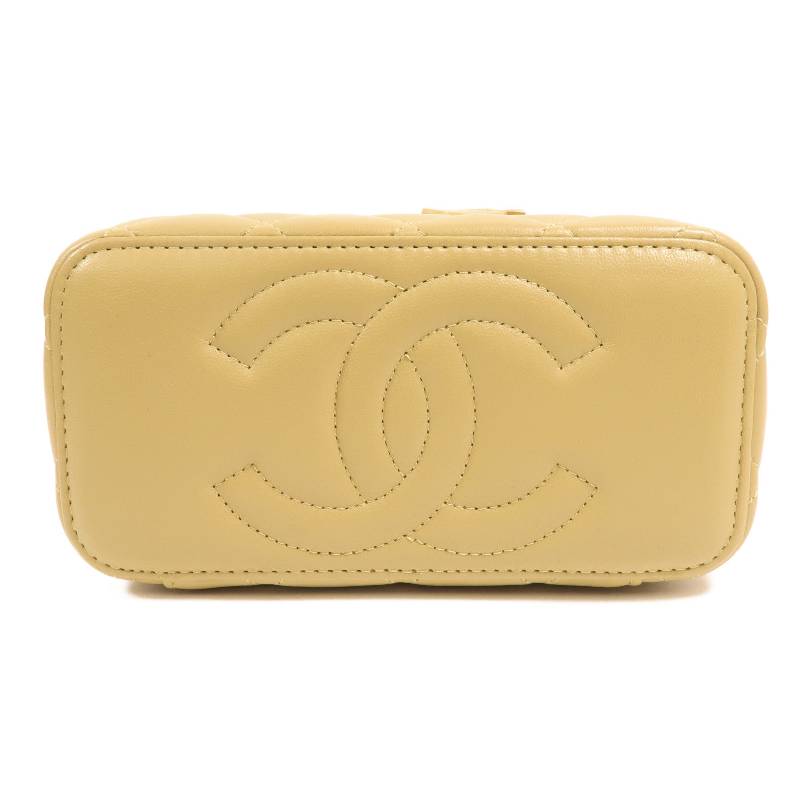 CHANEL 羊皮皮革Vanity Case鏈帶肩背袋