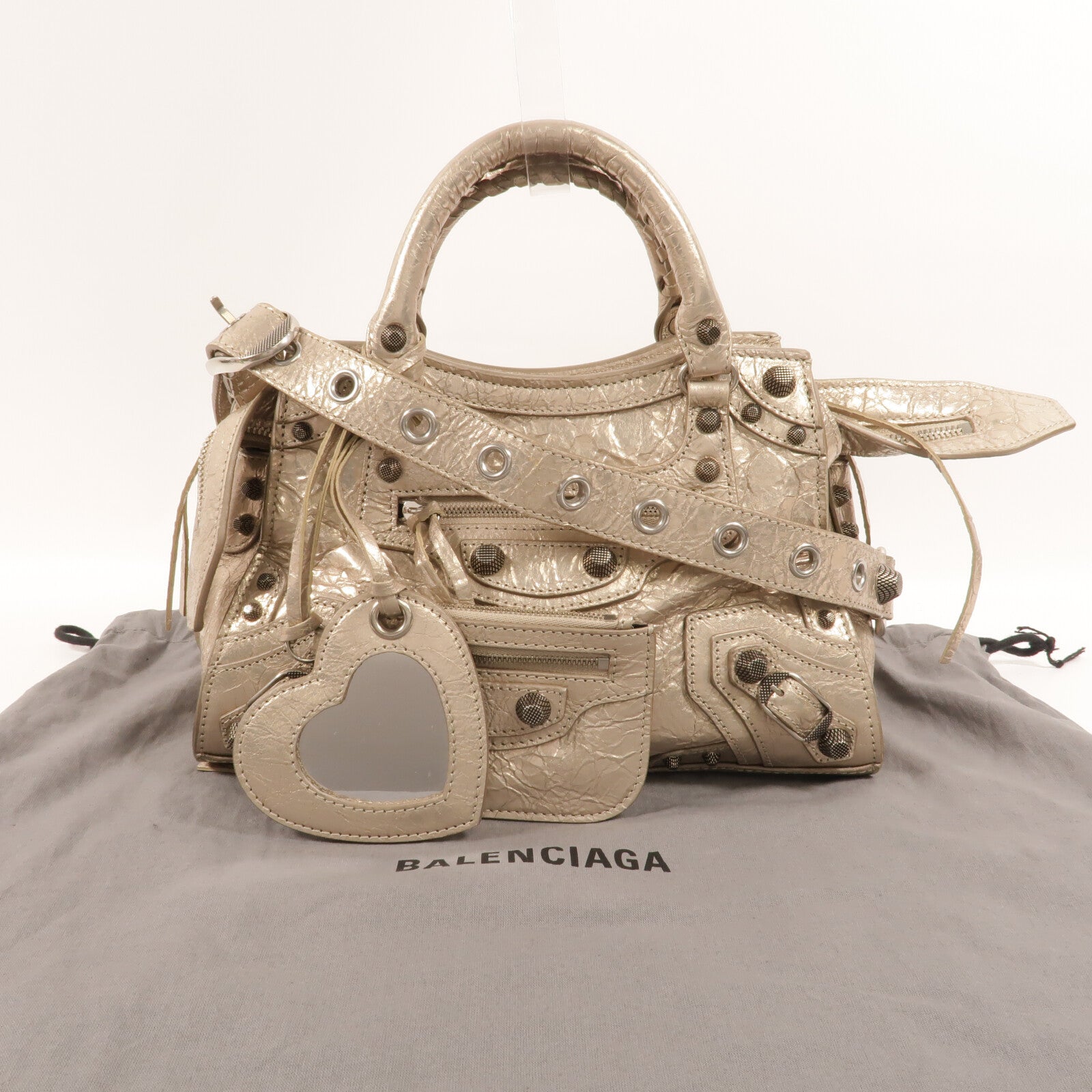 BALENCIAGA 羊皮皮革Neo Cagole City手挽肩背兩用袋