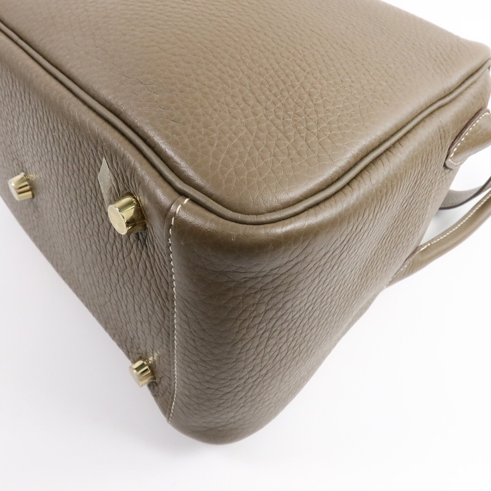 HERMES Clemence皮革Lindy 26手挽肩背兩用袋Etoupe