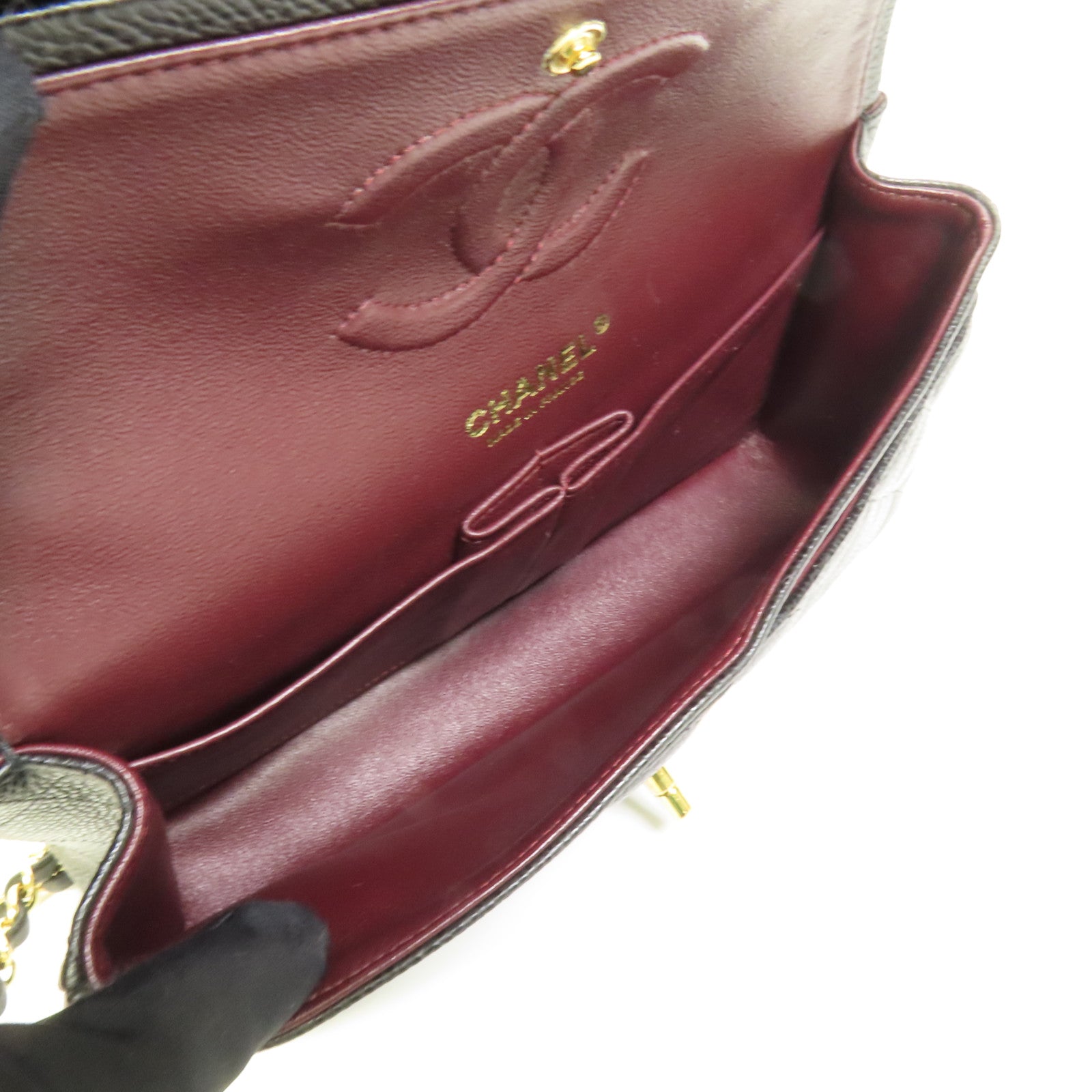 CHANEL 牛皮皮革Classic 25金扣鏈帶肩背袋