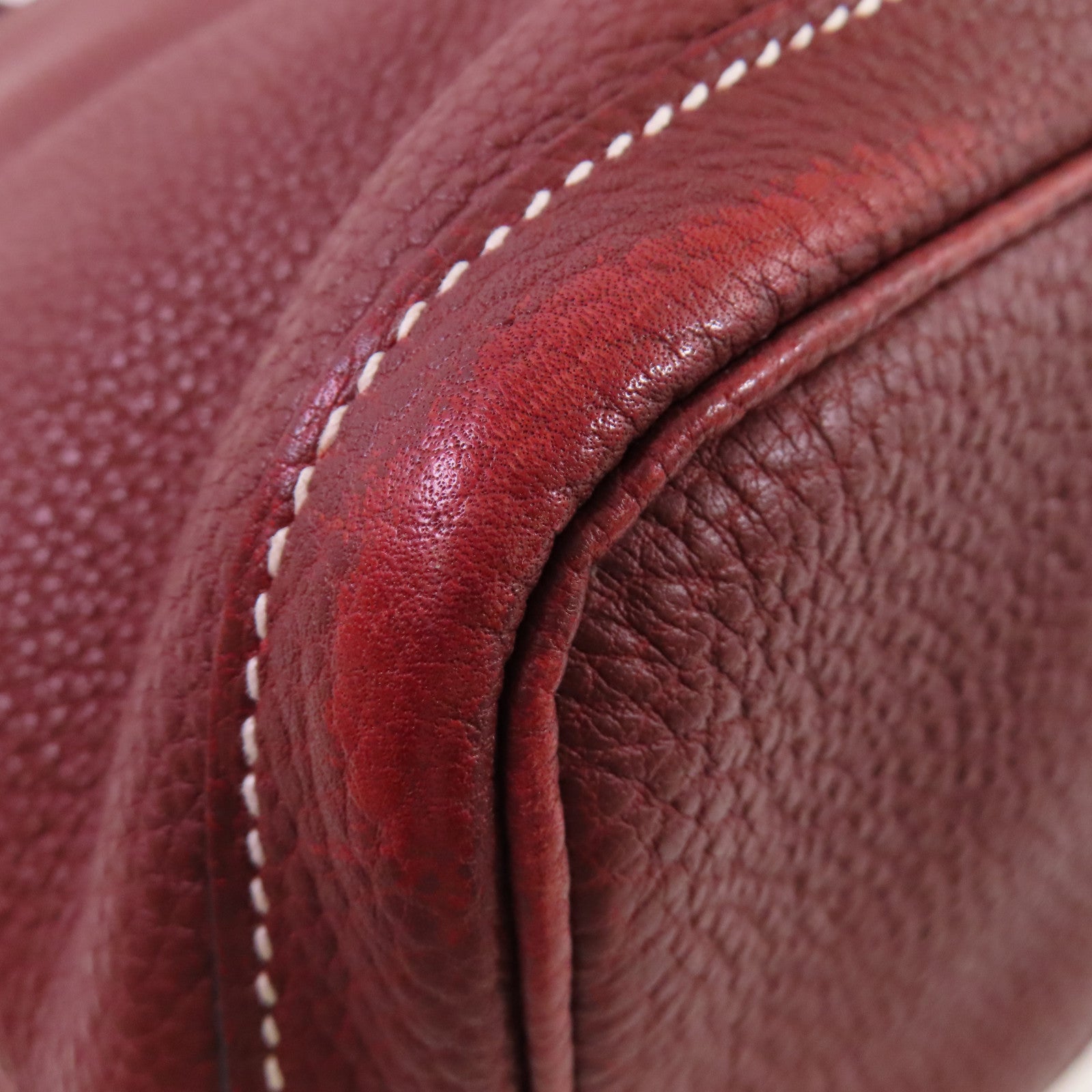 HERMES Negonda皮革Garden Party PM Tote Bag銀扣手挽袋55 Rouge H/愛馬仕紅色
