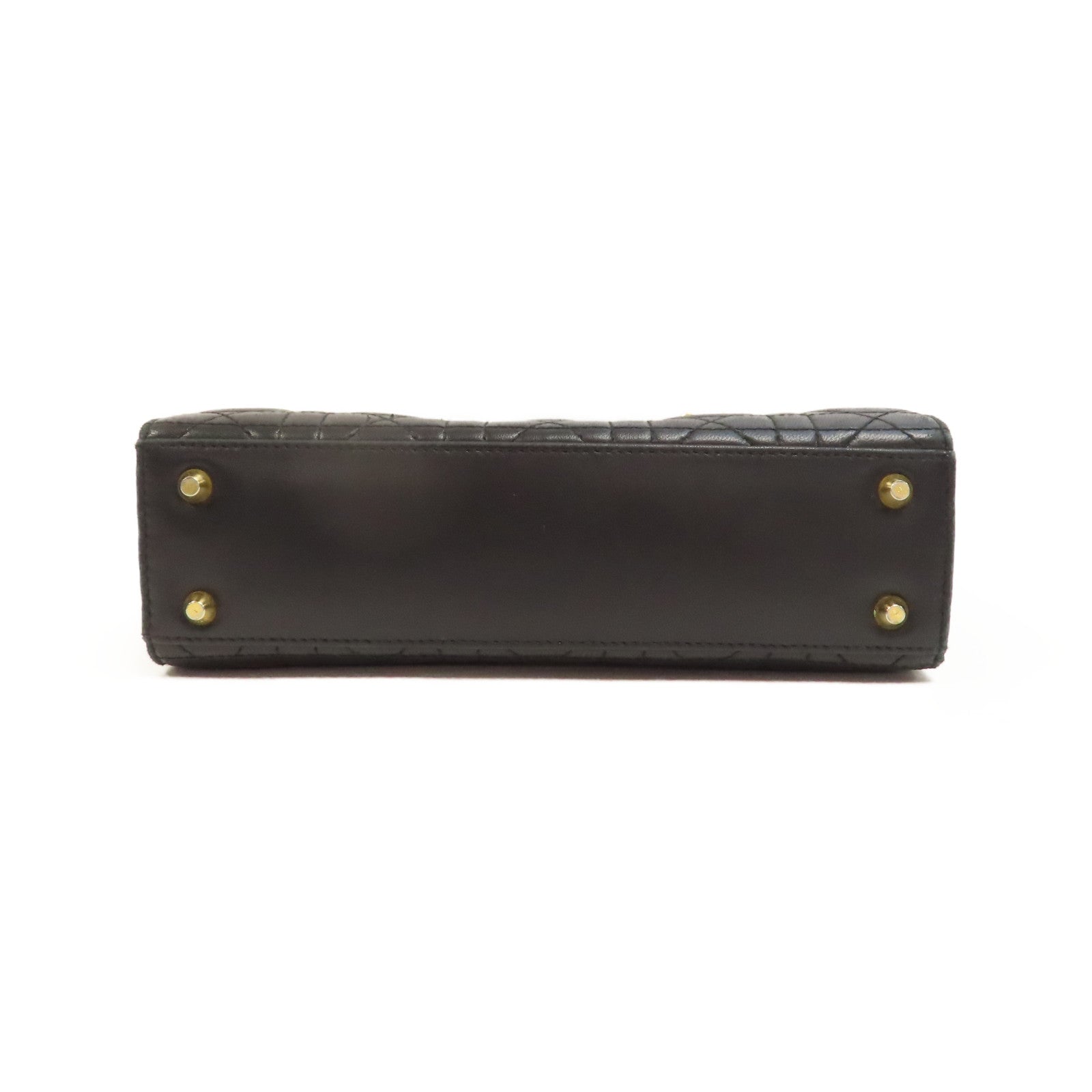 Dior 牛皮皮革Hand Bag金扣手挽袋黑色