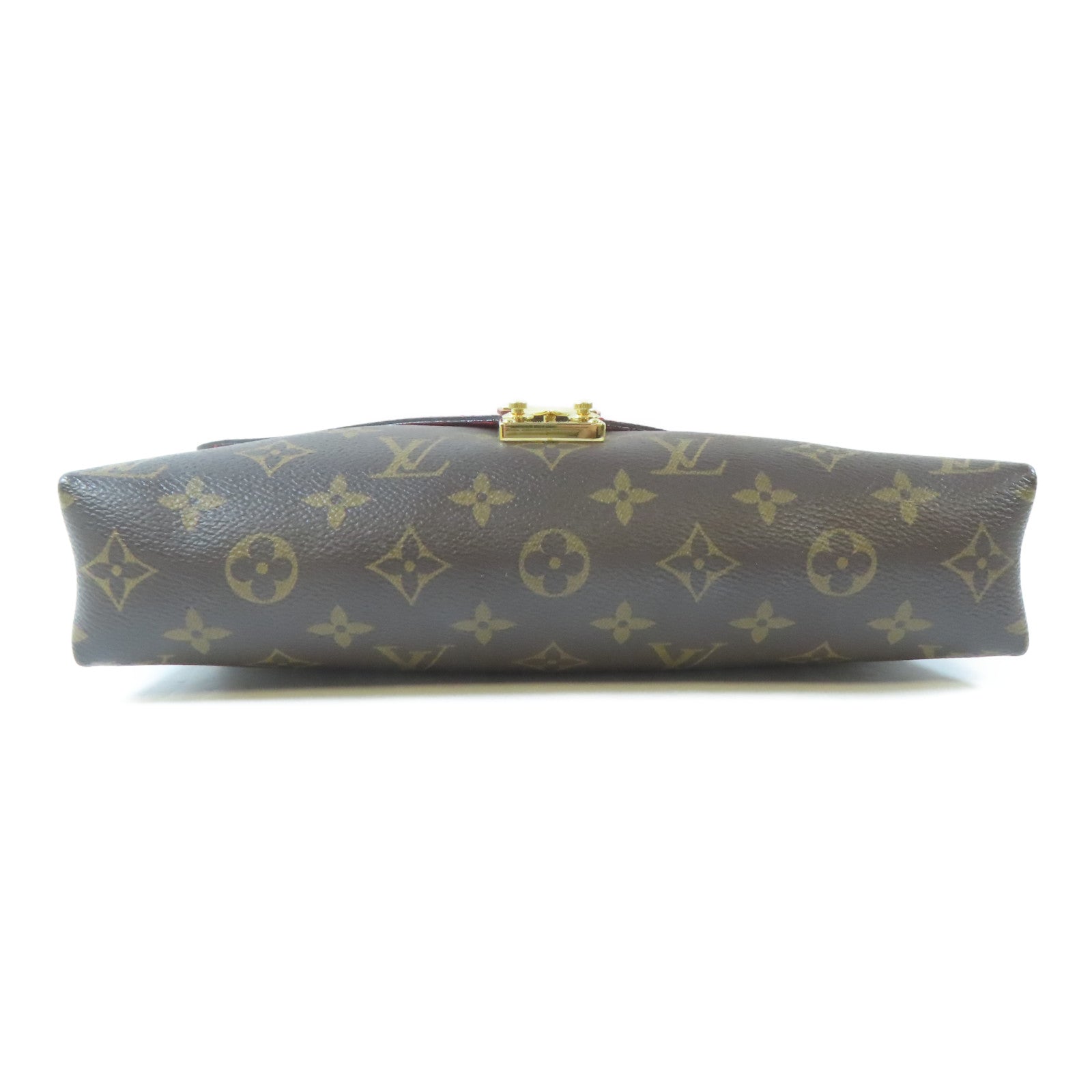LOUIS VUITTON Monogram Pallas Chain Bag金扣鏈帶肩背袋啡色/紅色