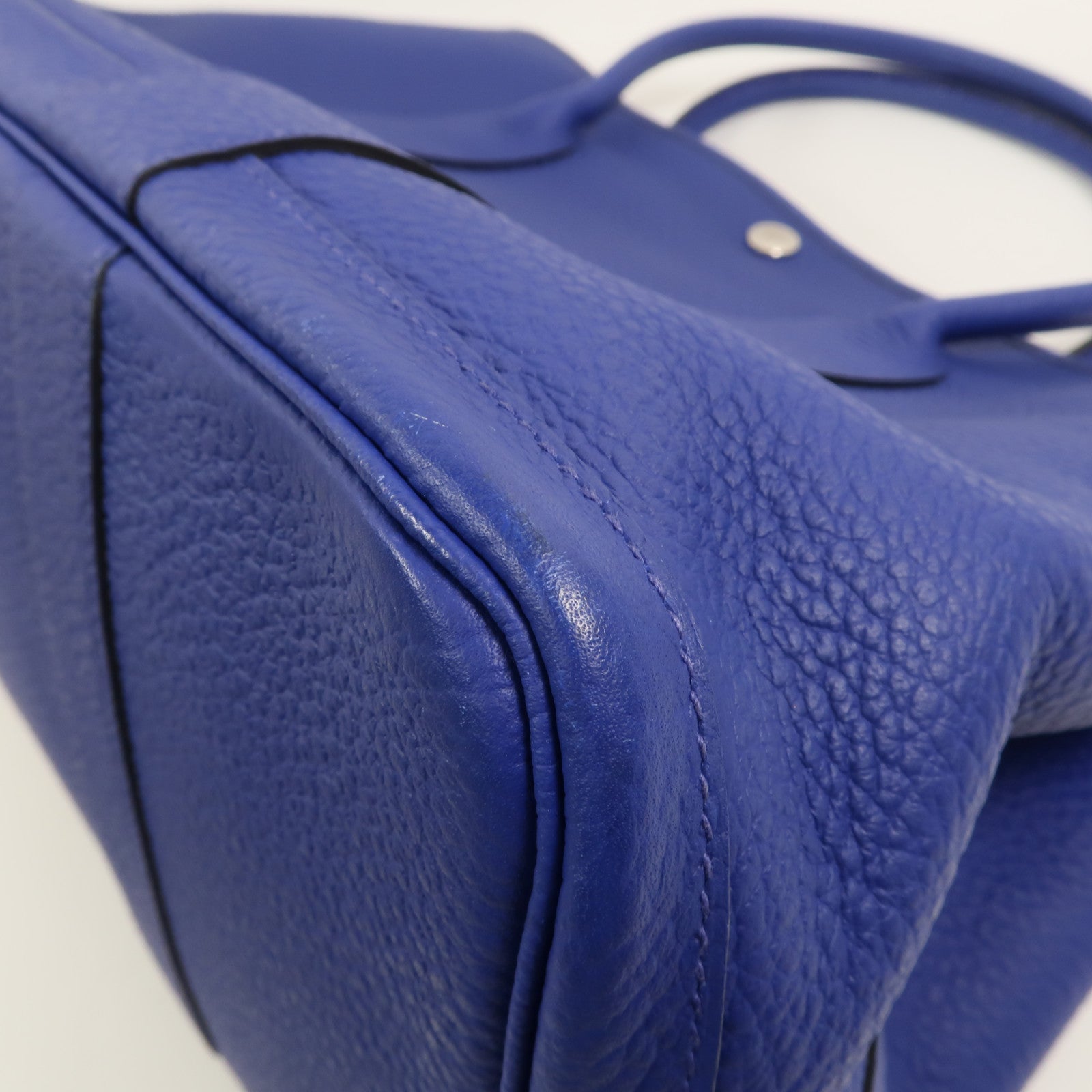 HERMES Negonda皮革Garden Party PM手挽袋Blue Electric