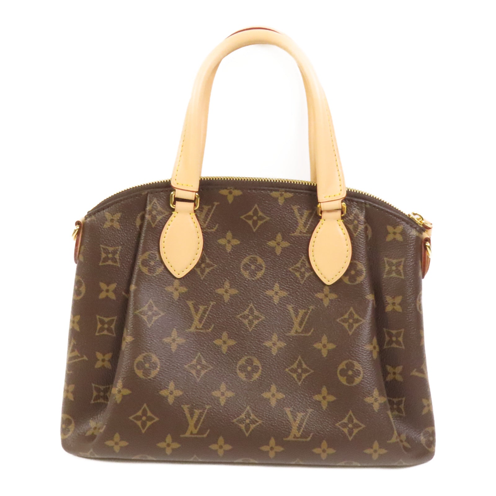 LOUIS VUITTON Monogram Rivoli PM金扣手挽肩背兩用袋棕色