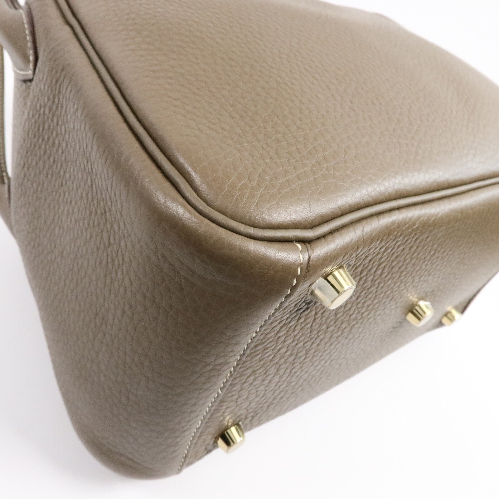 HERMES Clemence皮革Lindy 26手挽肩背兩用袋Etoupe
