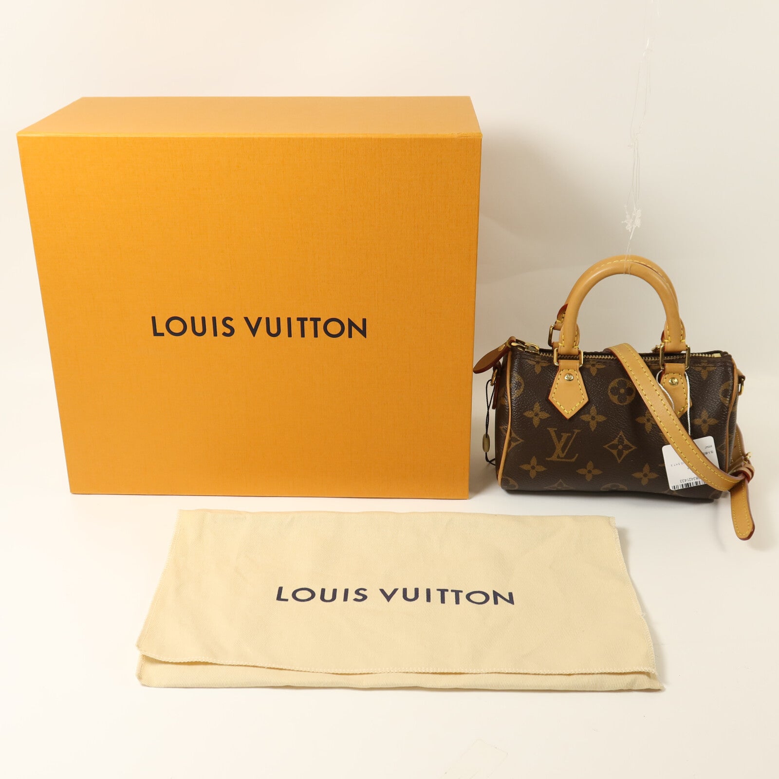 LOUIS VUITTON Monogram Nano Speedy手挽肩背兩用袋