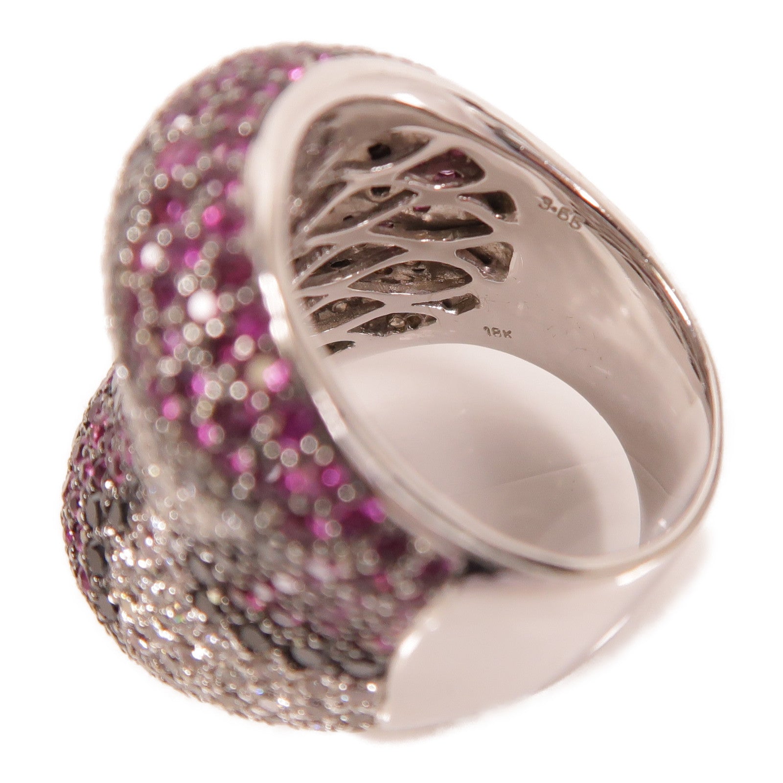 JEWELRY 18K白金Diamond Ring3.65ct鑽石/2.22ct鑽石戒指US#7.75