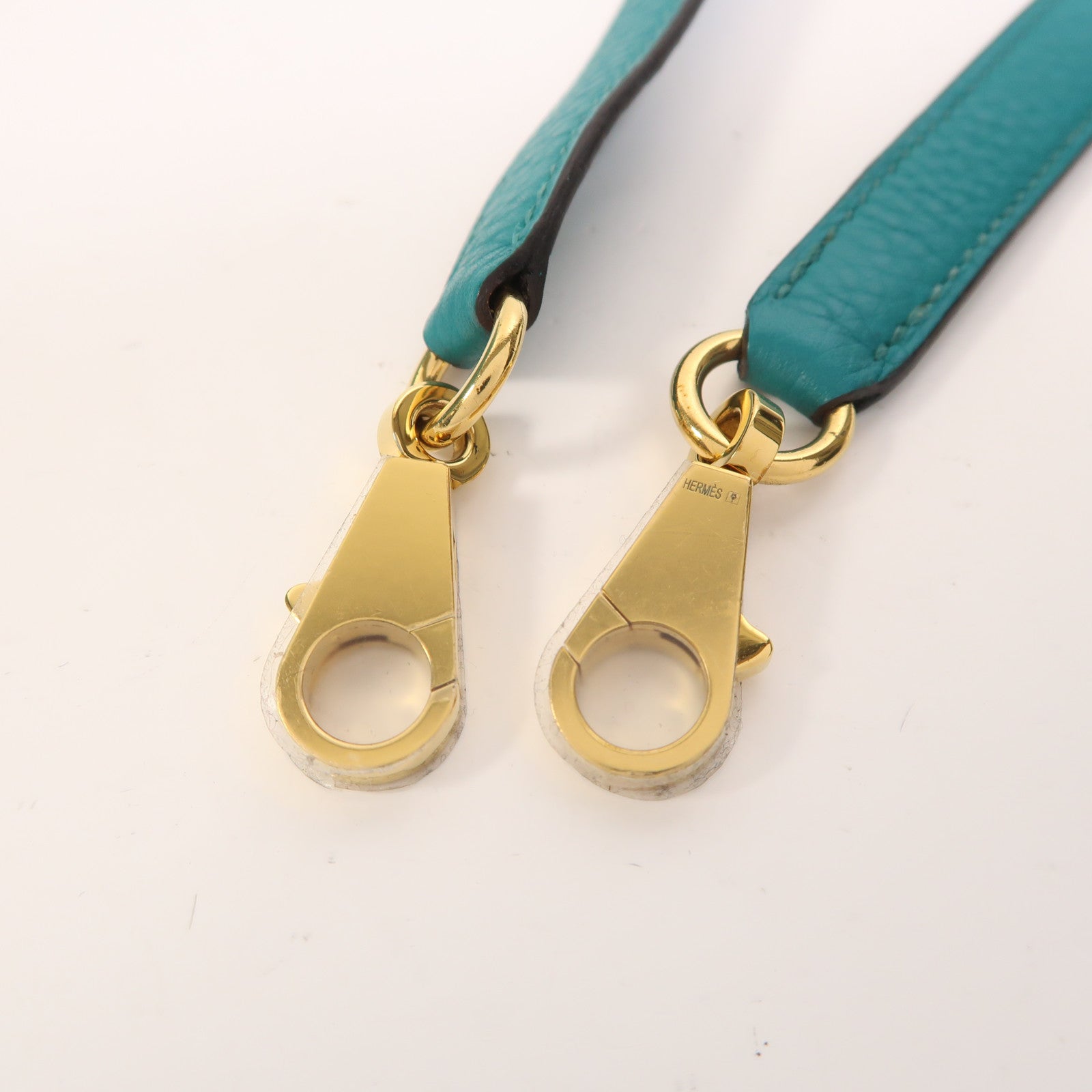 HERMES Togo皮革Kelly 28金扣手挽肩背兩用袋Bleu Paon