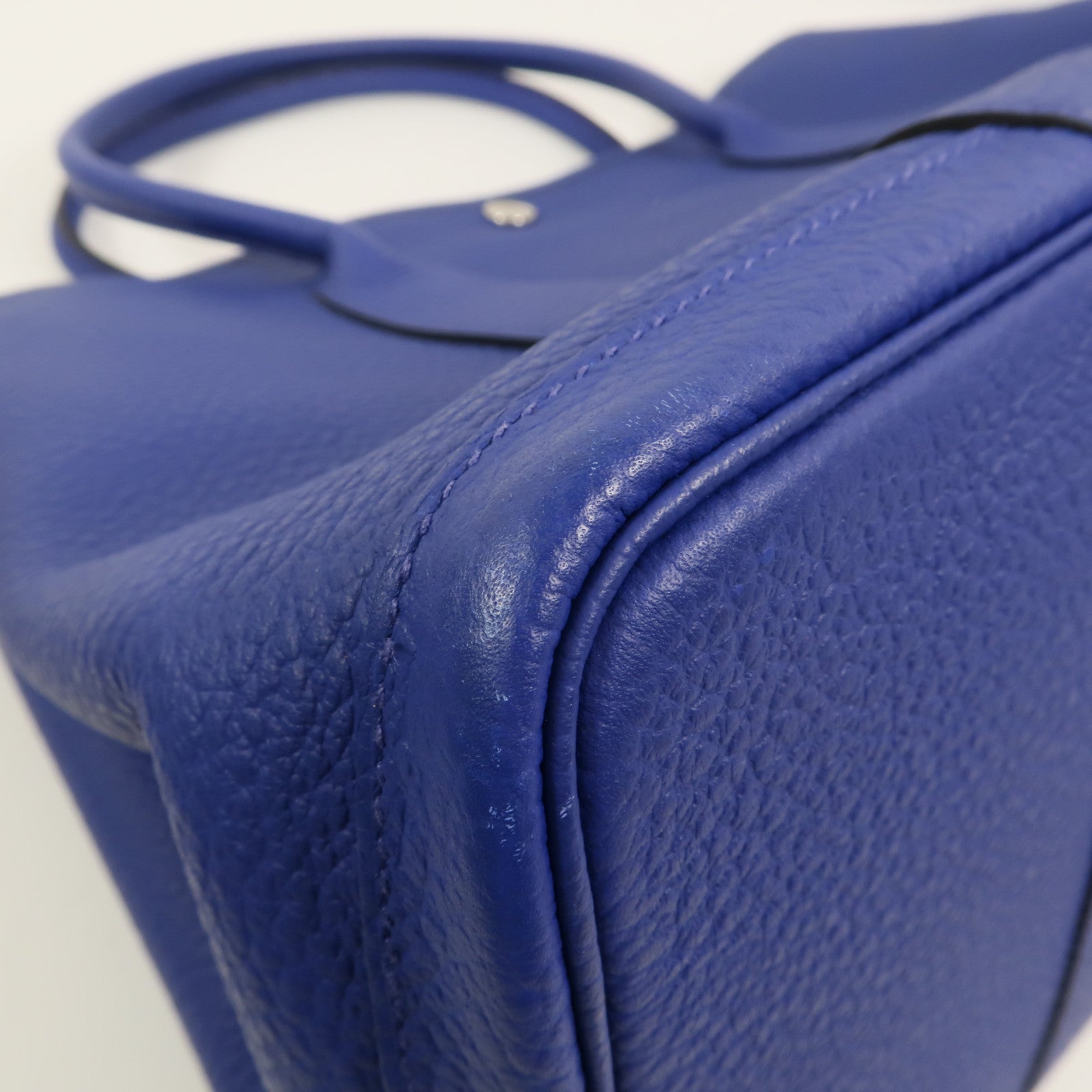 HERMES Negonda皮革Garden Party PM手挽袋Blue Electric