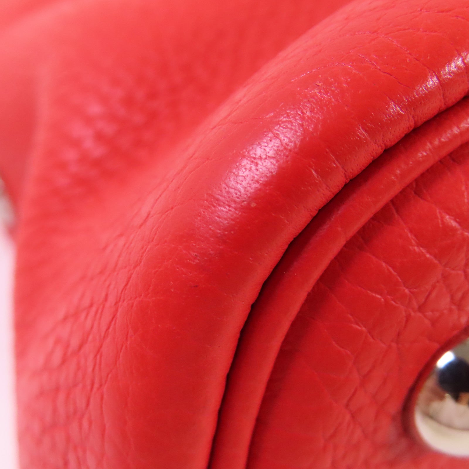HERMES 【激減優惠】Clemence皮革Bolide 31 2Way Hand Bag銀扣手挽肩背兩用袋Rouge Casaque法拉利紅色