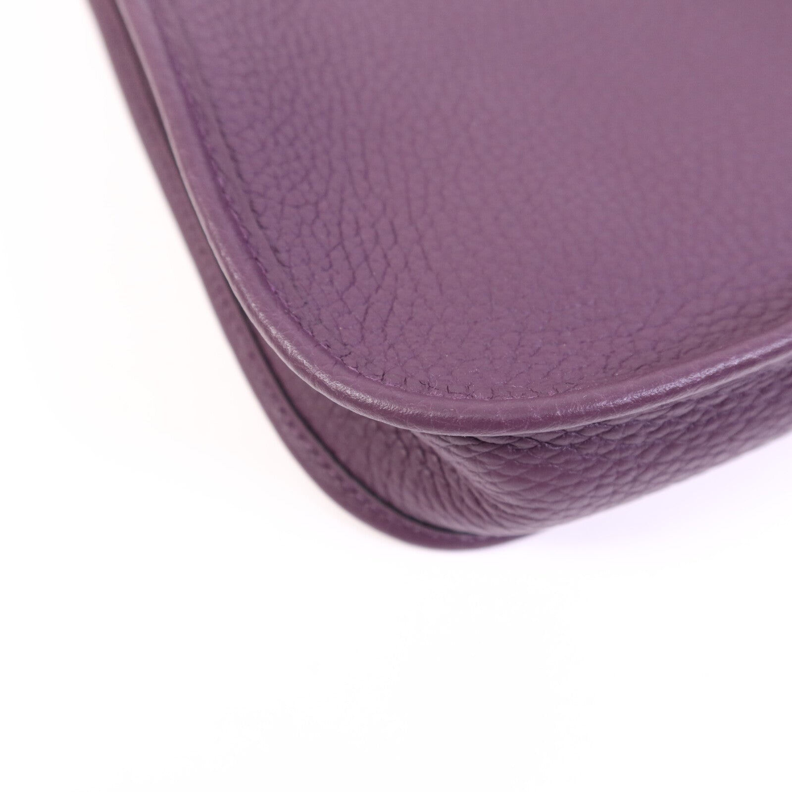 HERMES Clemence皮革Evelyne TPM金扣肩背袋Cassis/Rouge Grenat