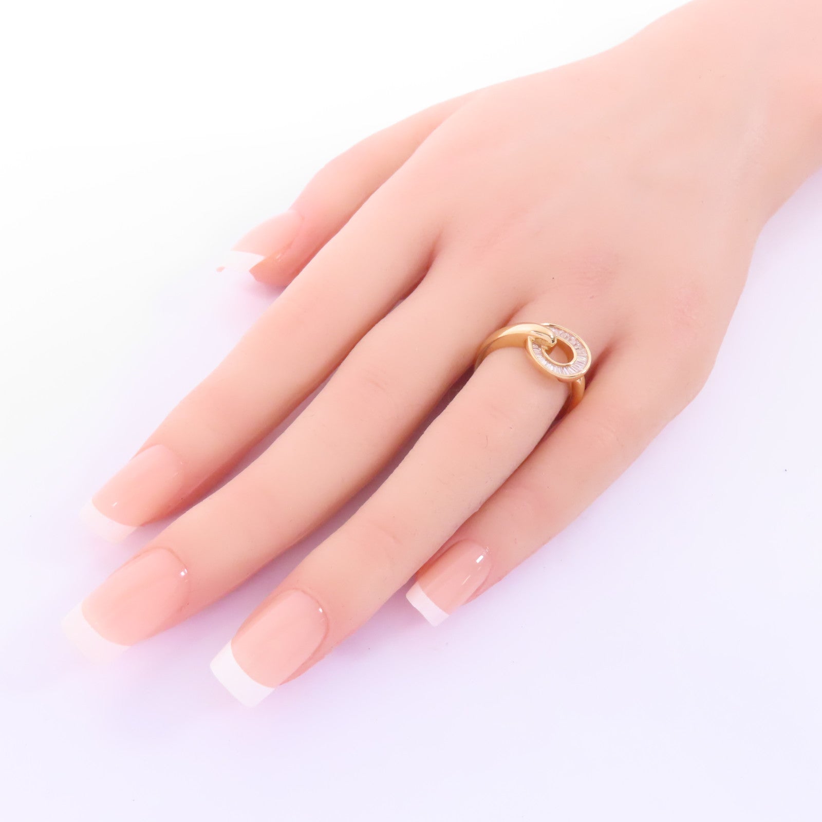 JEWELRY 18K玫瑰金Diamond Ring 0.44ct鑽石戒指US#7