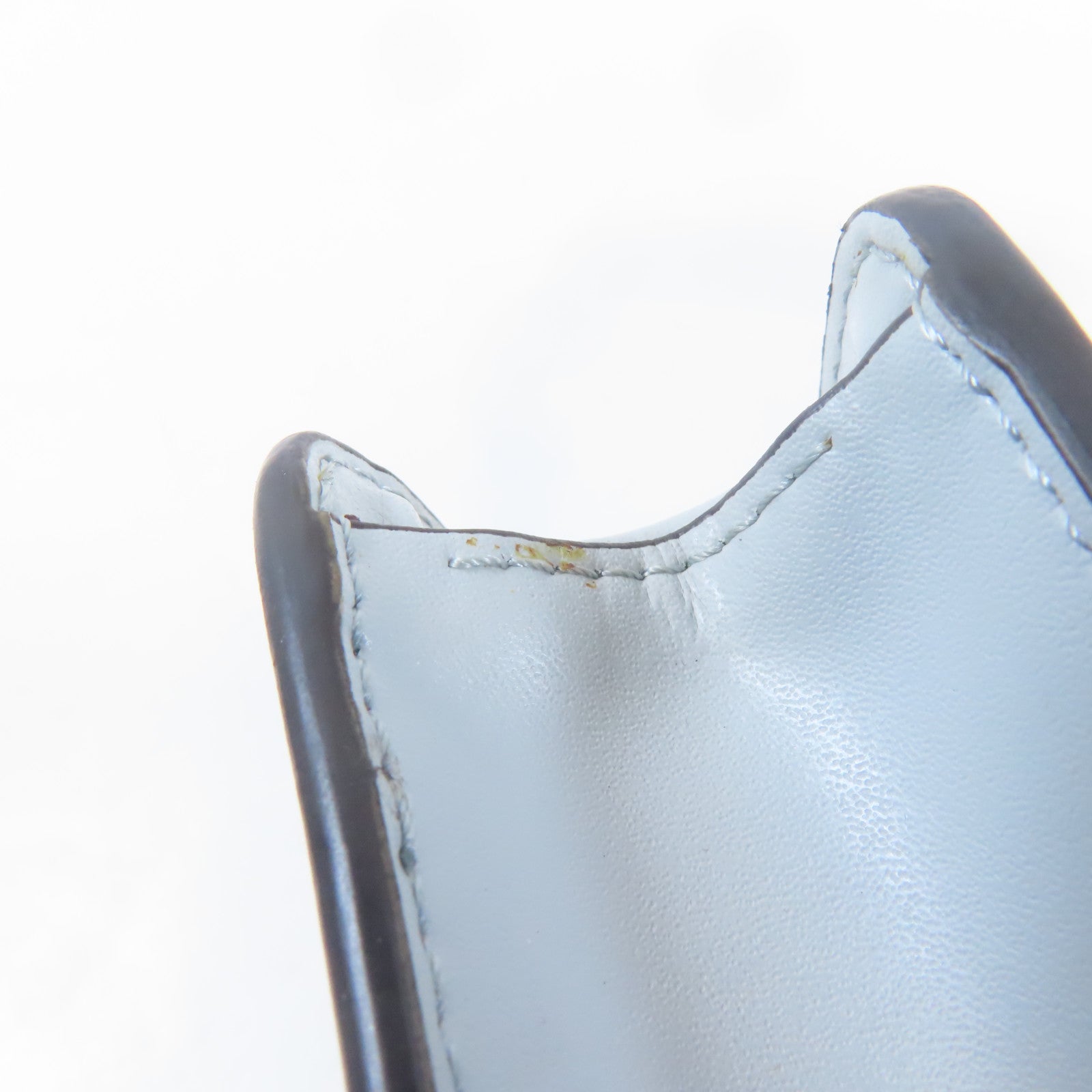 FENDI (PRICE DOWN) "Fun Fair" Studded Logo Chain Shoulder Bag 8M0346 Calfskin Light Blue