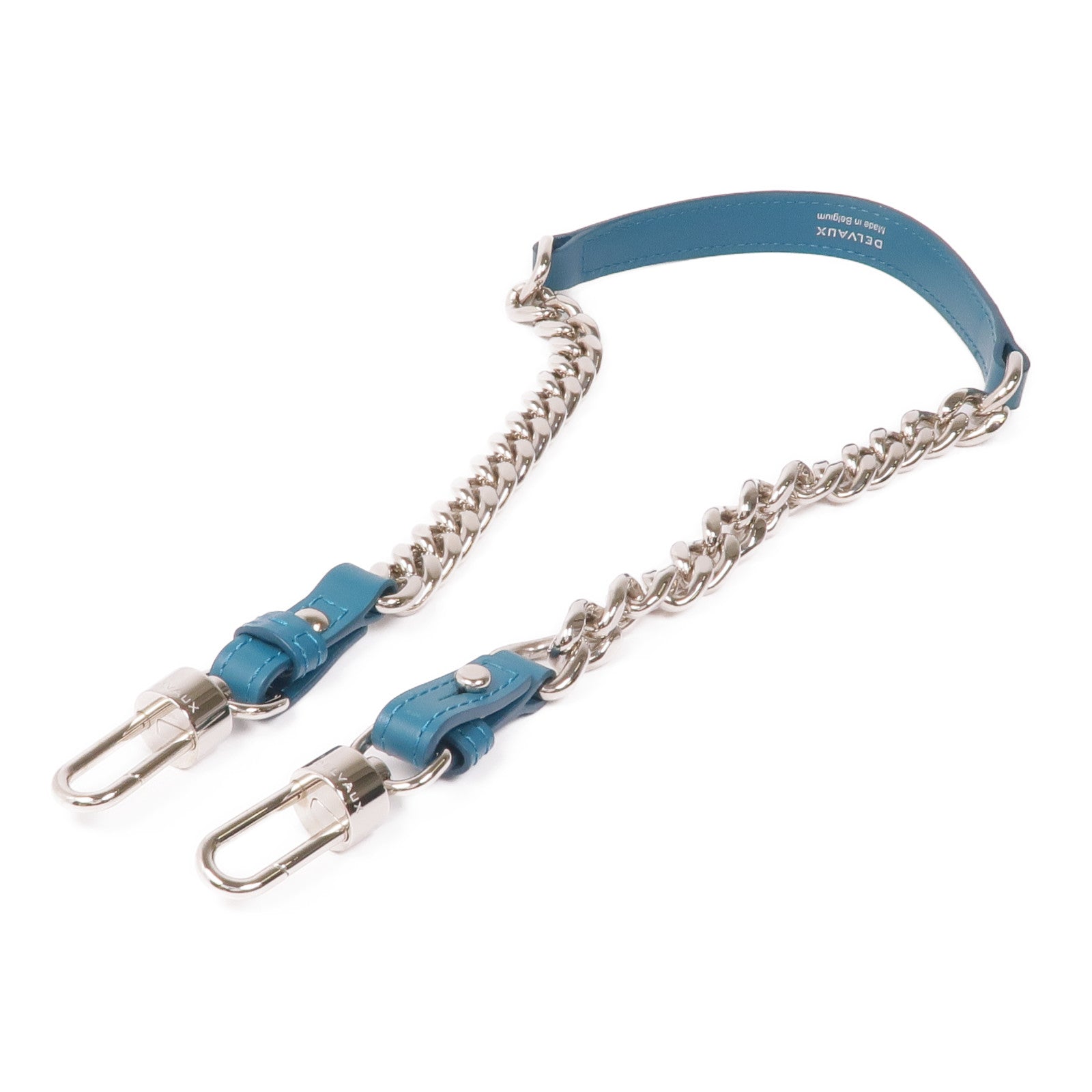 Delvaux 牛皮皮革/金屬Shoulder Strap肩帶