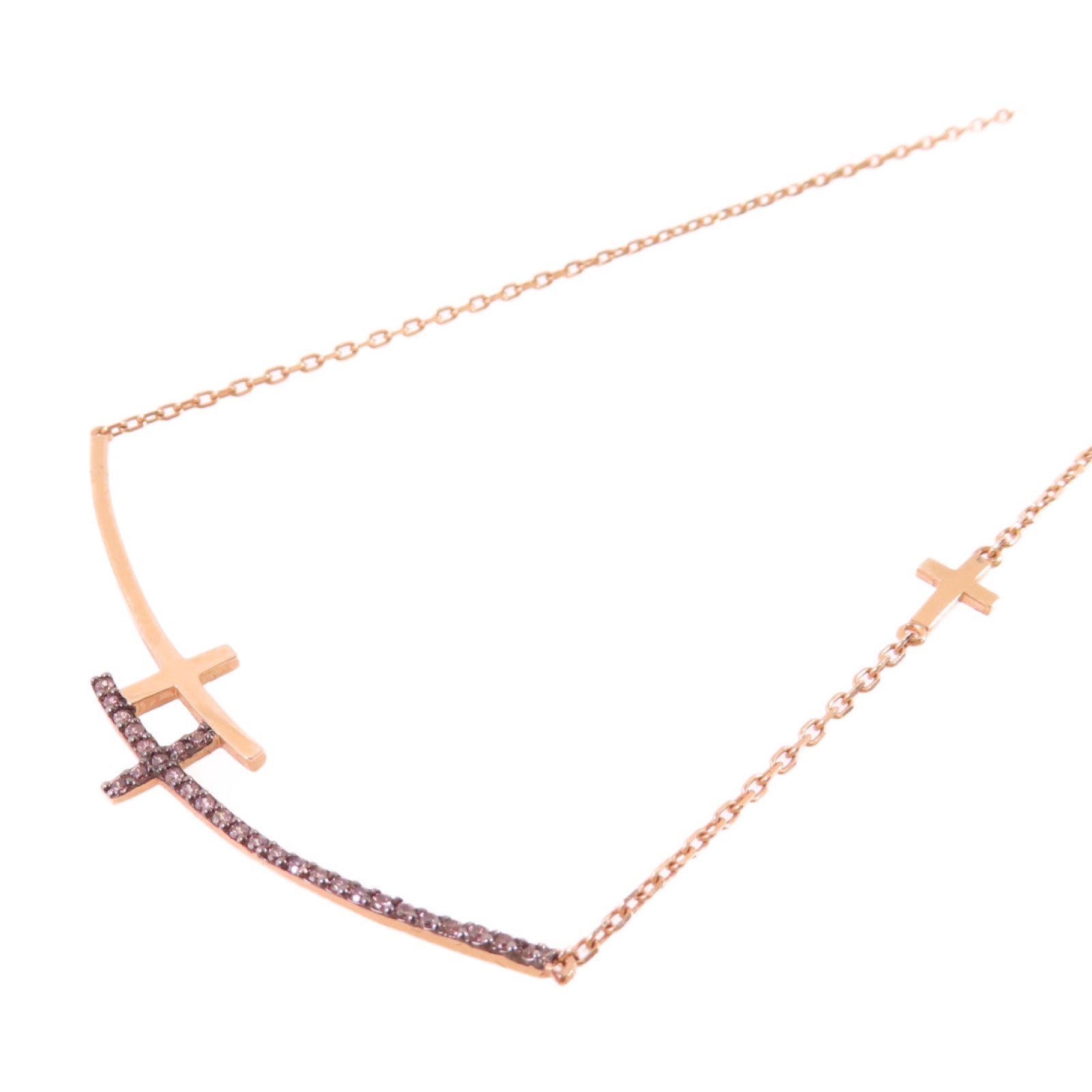 JEWELRY 14K玫瑰金/啡色鑽石Brown Diamond Necklace項鏈