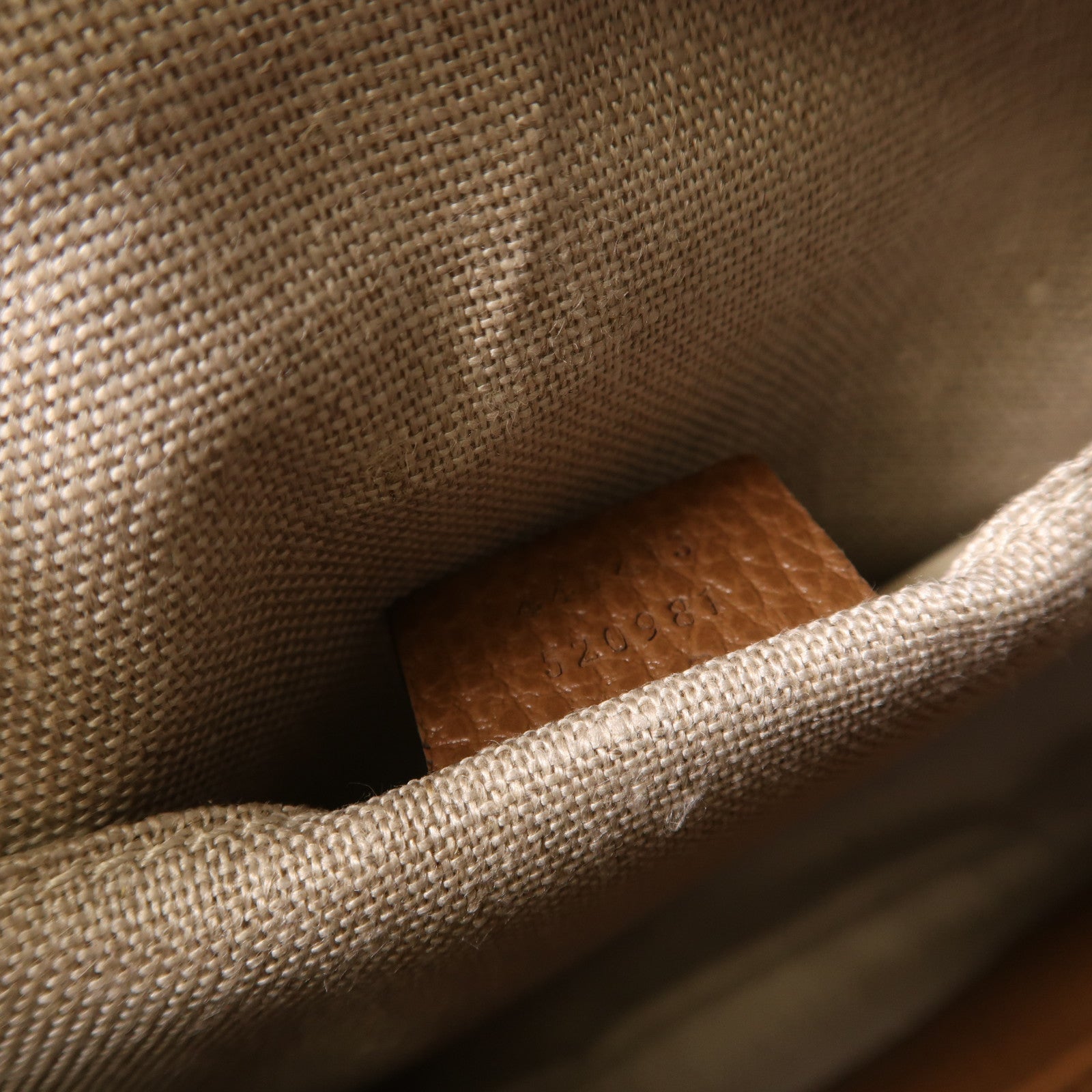 GUCCI GG SHW Shoulder Bag 520981 Coated Canvas/Calf Brown