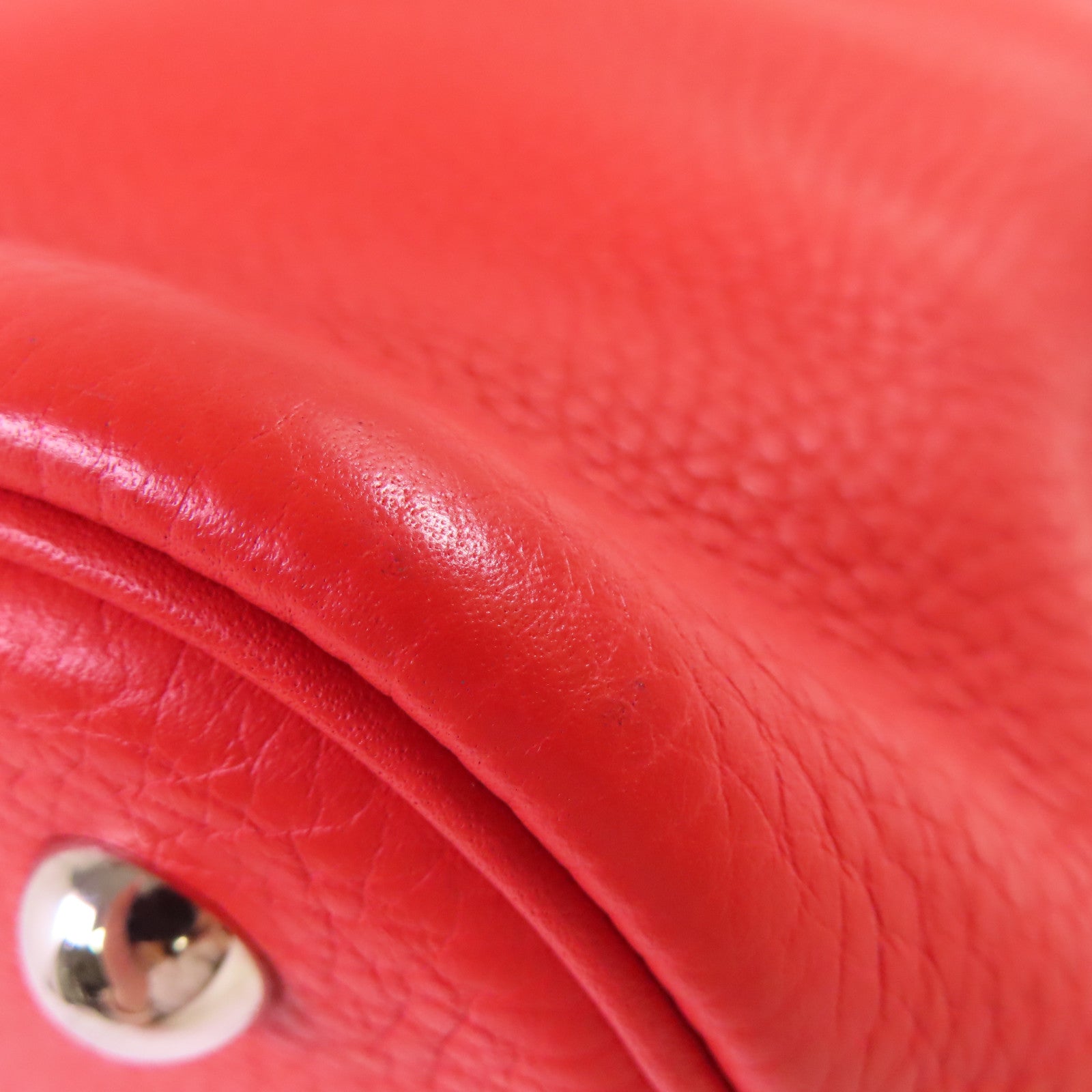 HERMES 【激減優惠】Clemence皮革Bolide 31 2Way Hand Bag銀扣手挽肩背兩用袋Rouge Casaque法拉利紅色