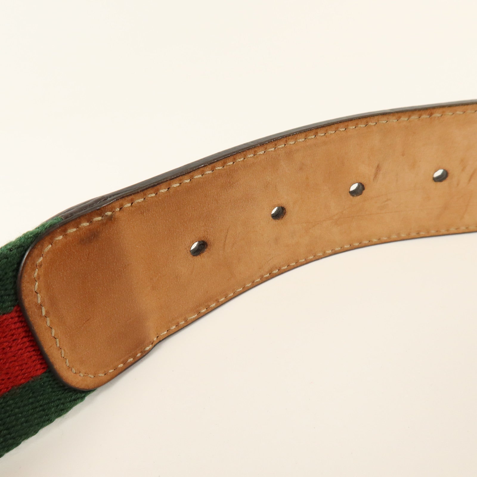 GUCCI 牛皮皮革/帆布GG Marmont Wed Belt 90cm金扣皮帶