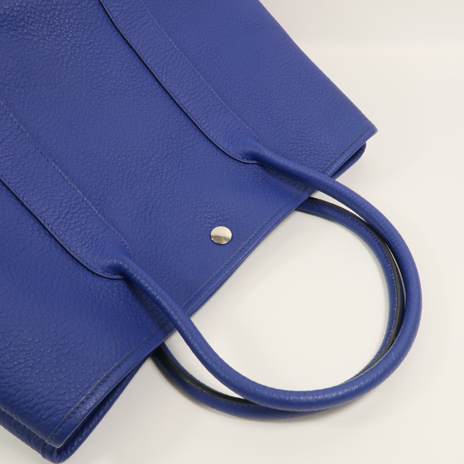 HERMES Negonda皮革Garden Party PM手挽袋Blue Electric