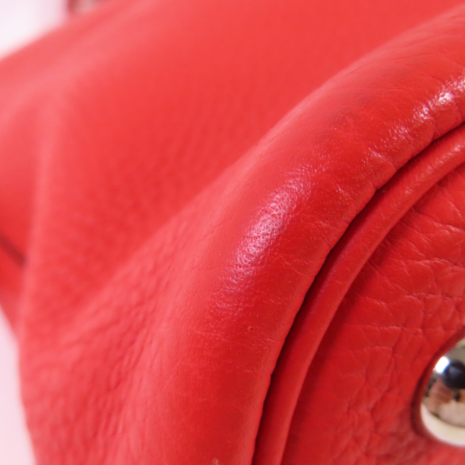 HERMES 【激減優惠】Clemence皮革Bolide 31 2Way Hand Bag銀扣手挽肩背兩用袋Rouge Casaque法拉利紅色