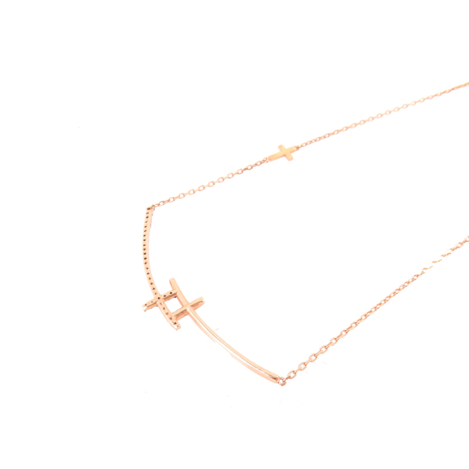 JEWELRY 14K玫瑰金/啡色鑽石Brown Diamond Necklace項鏈