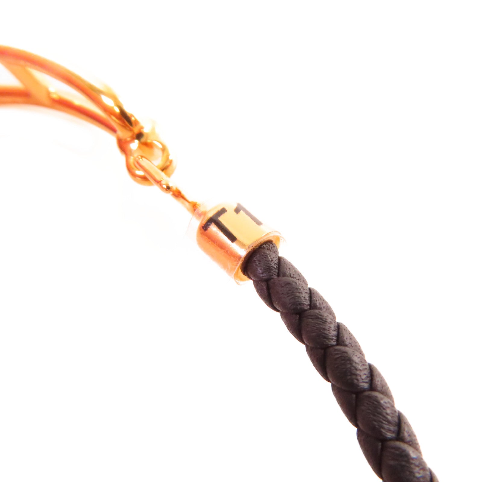 HERMES 鍍金/Swift皮革Roulis Double Tour T1 Bracelet 手鏈黑色
