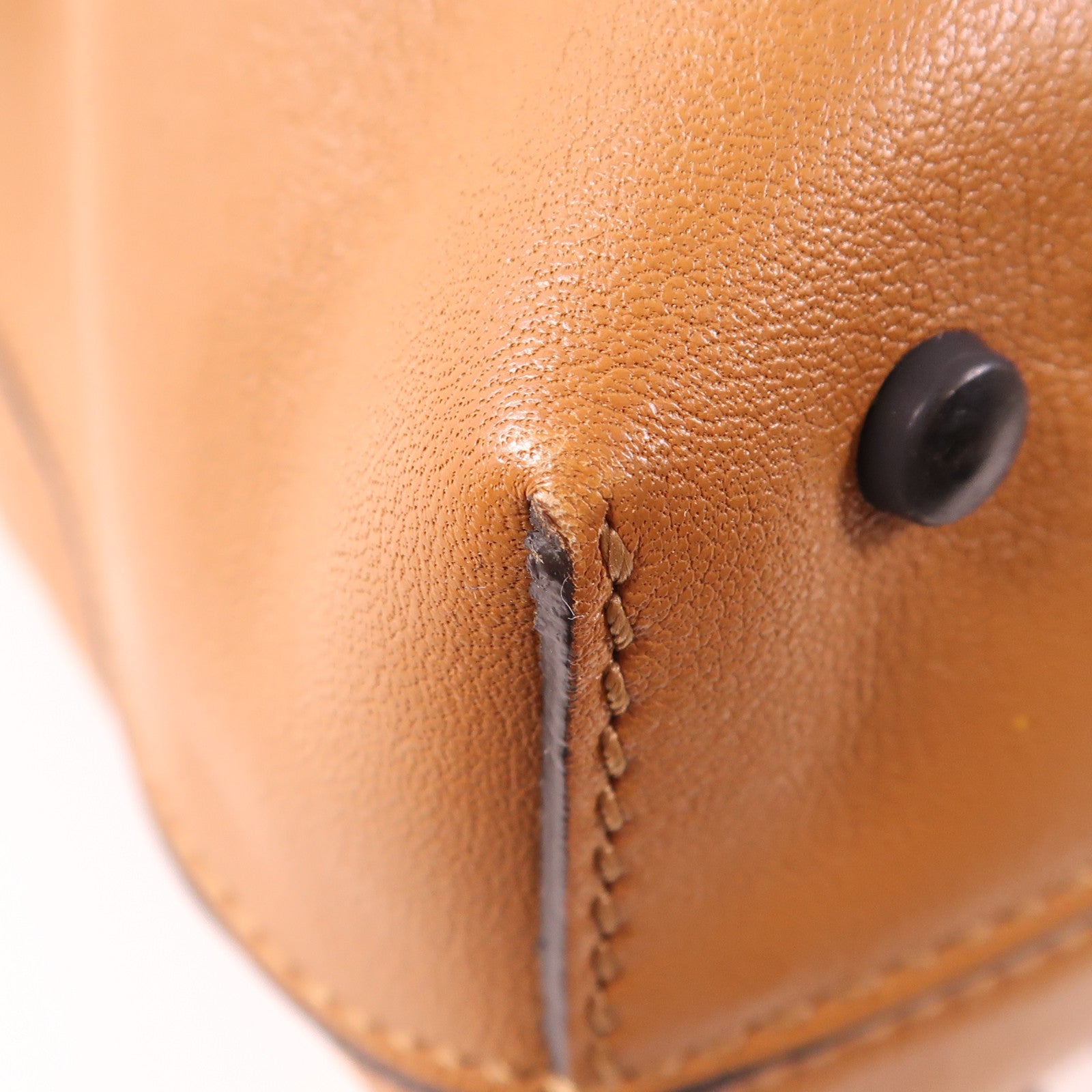 TOD'S 牛皮皮革Tote Bag銀扣肩背袋