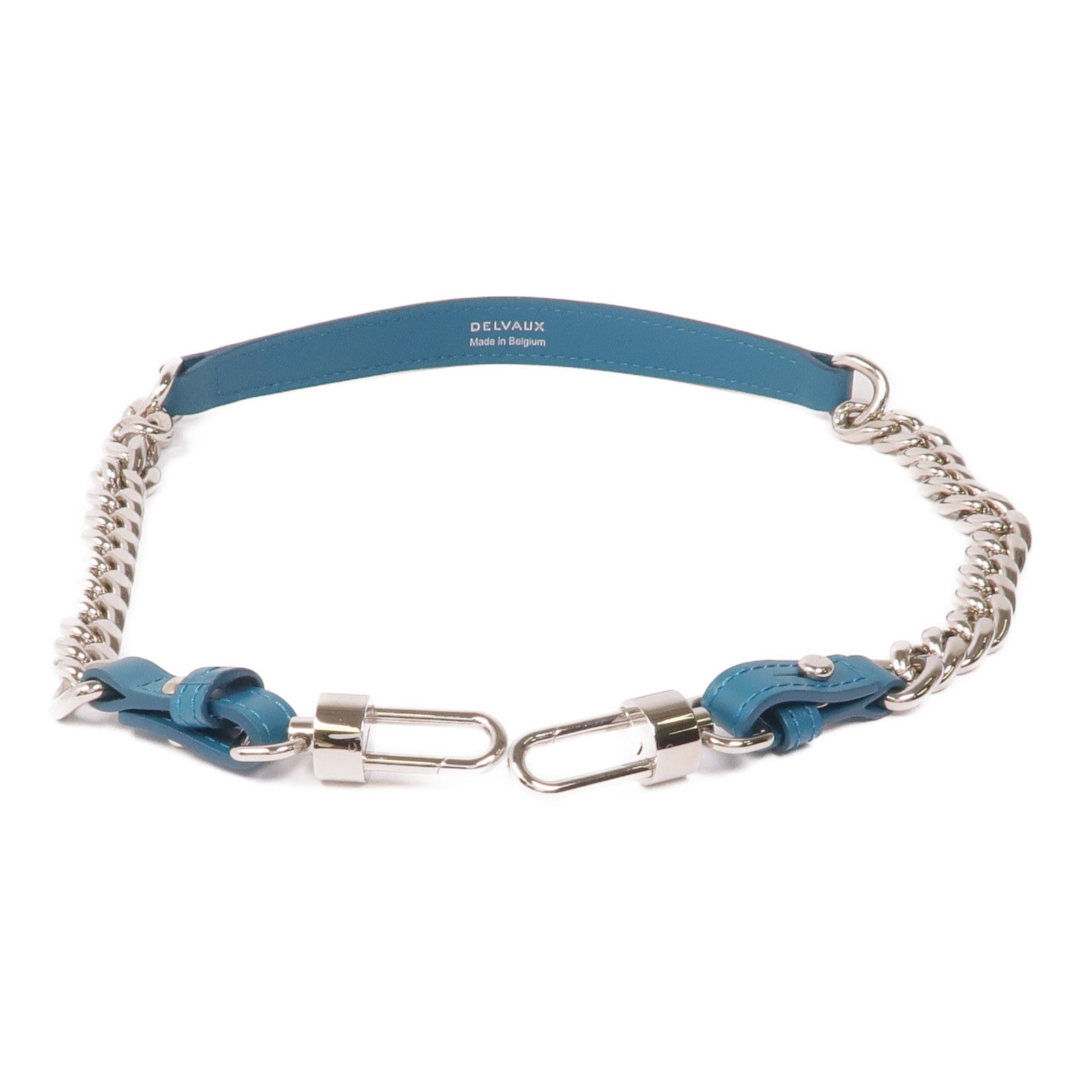 Delvaux 牛皮皮革/金屬Shoulder Strap肩帶